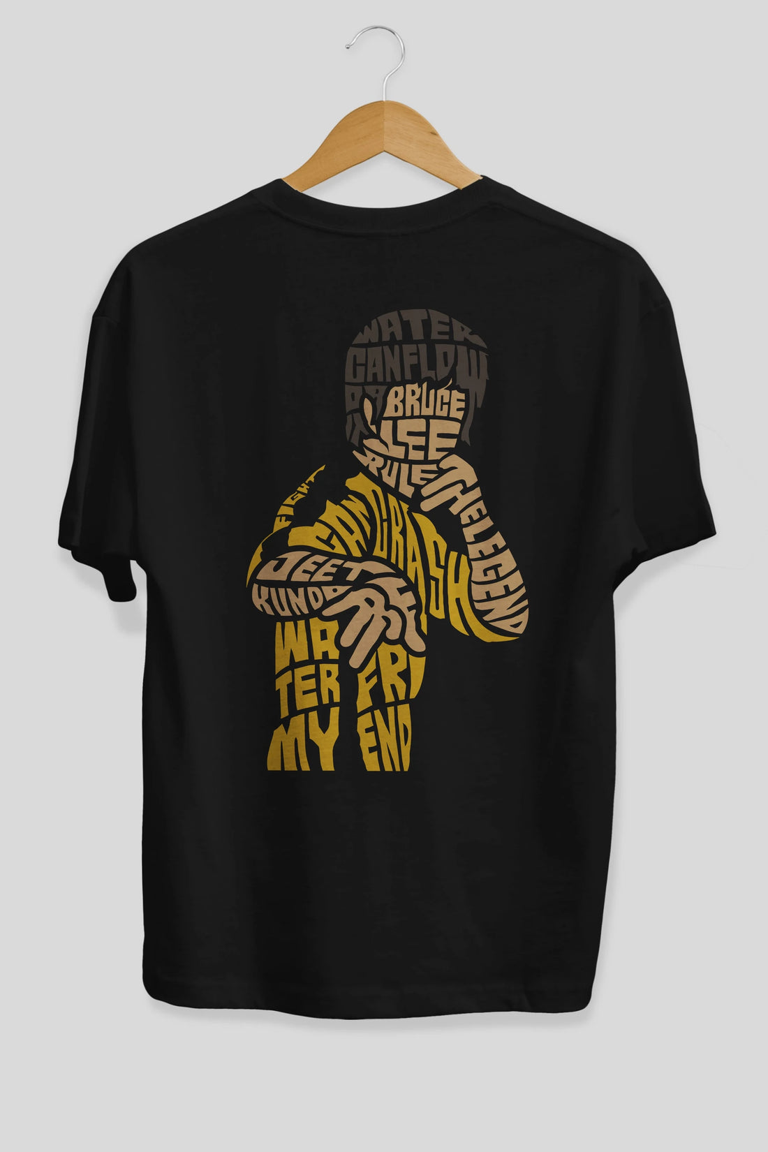 Bruce Lee Arka Baskılı Oversize t-shirt %100 pamuk Erkek Kadın Unisex