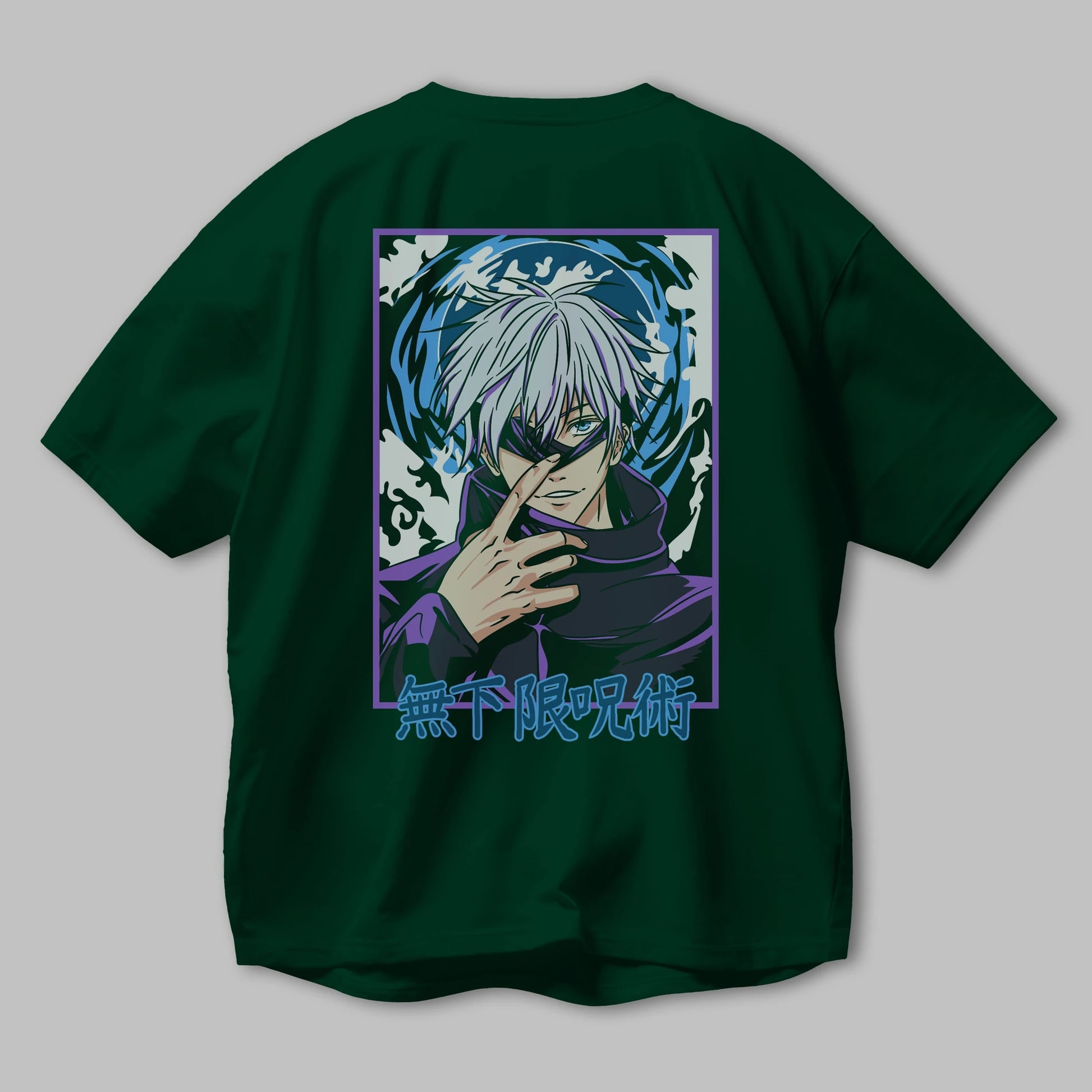 SATORU GOJO 3 Anime Arka Baskılı Oversize t-shirt Erkek Kadın Unisex
