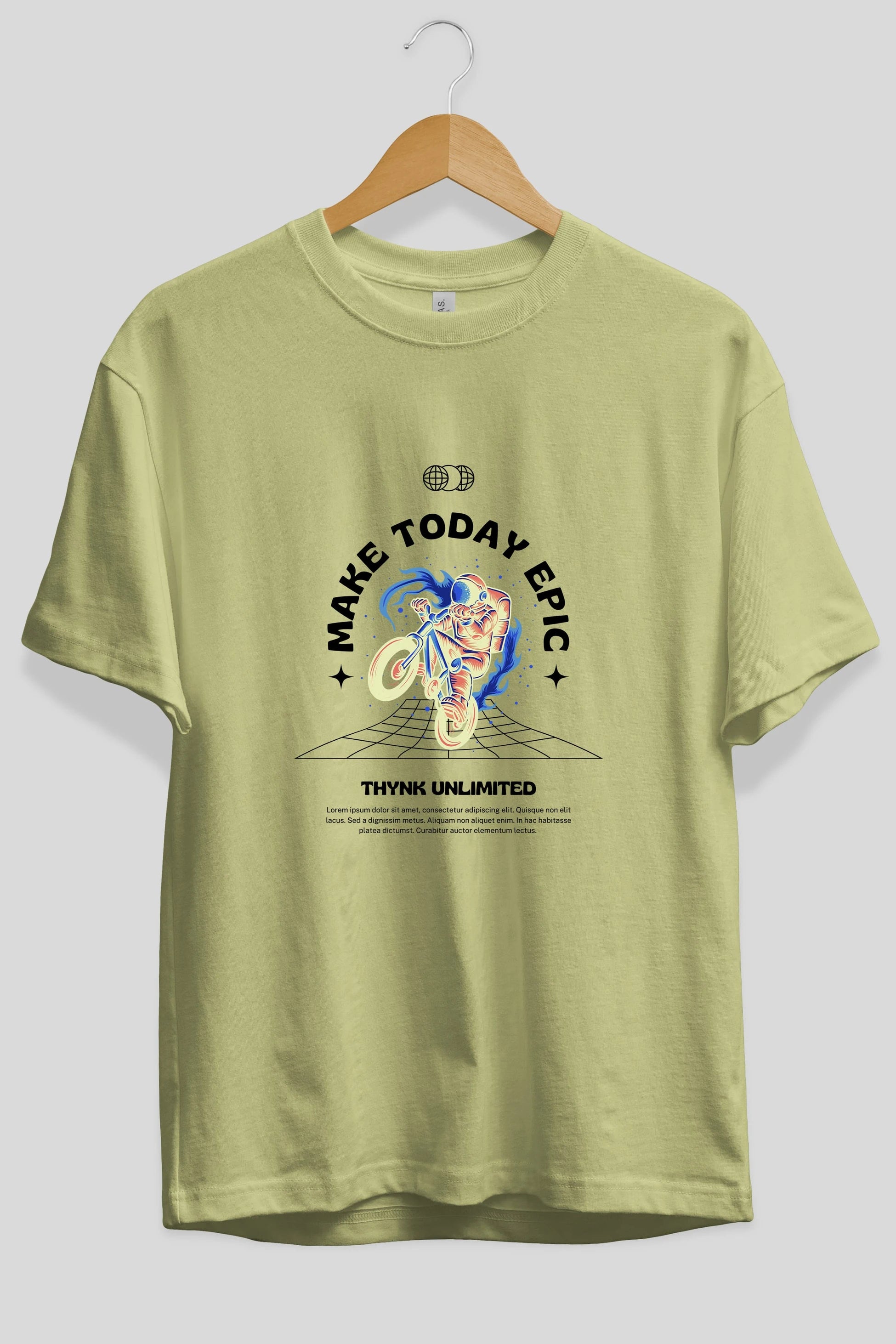 Make Today Epic Ön Baskılı Oversize t-shirt Erkek Kadın Unisex