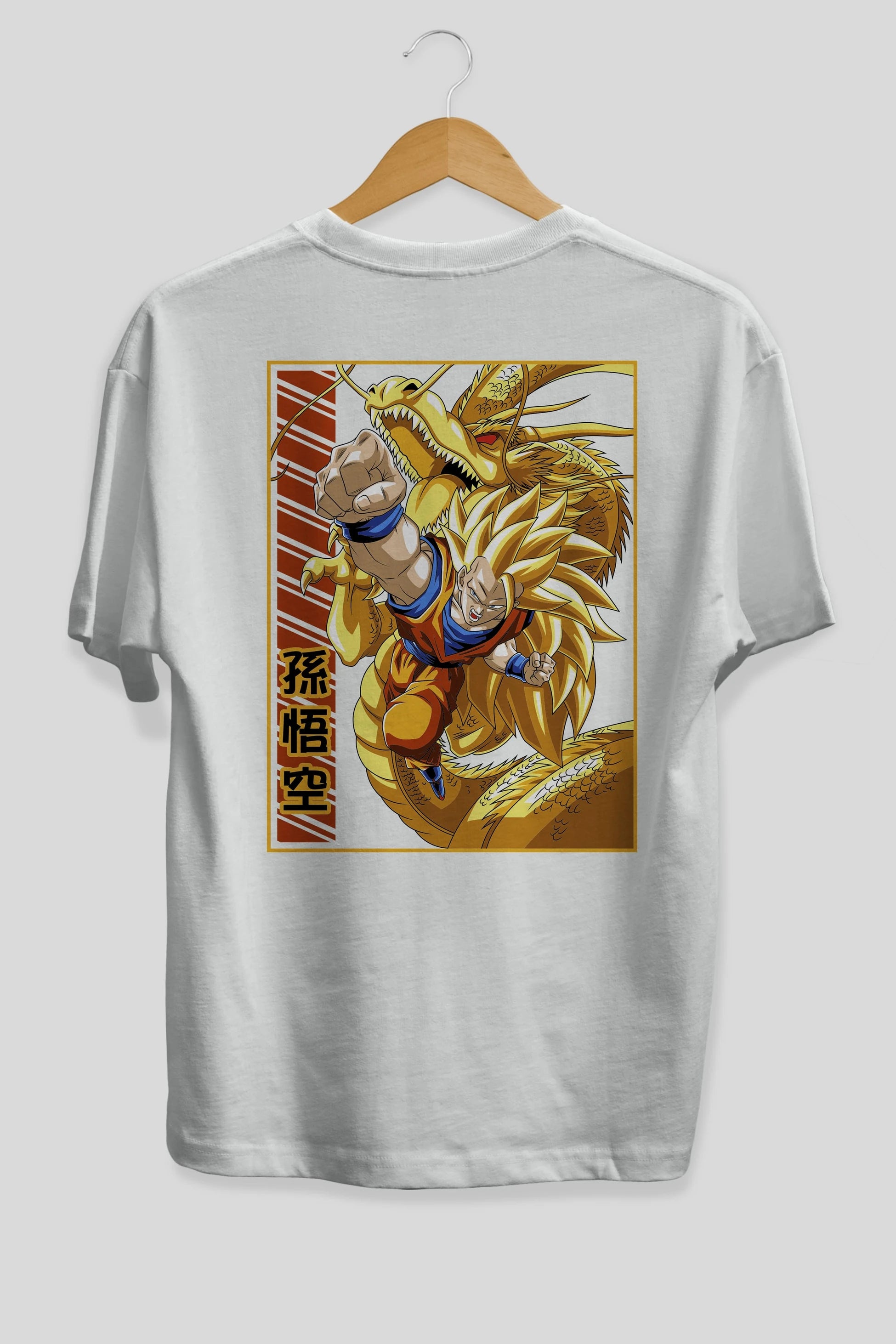 DragonBall Goku Anime Arka Baskılı Oversize t-shirt Erkek Kadın Unisex