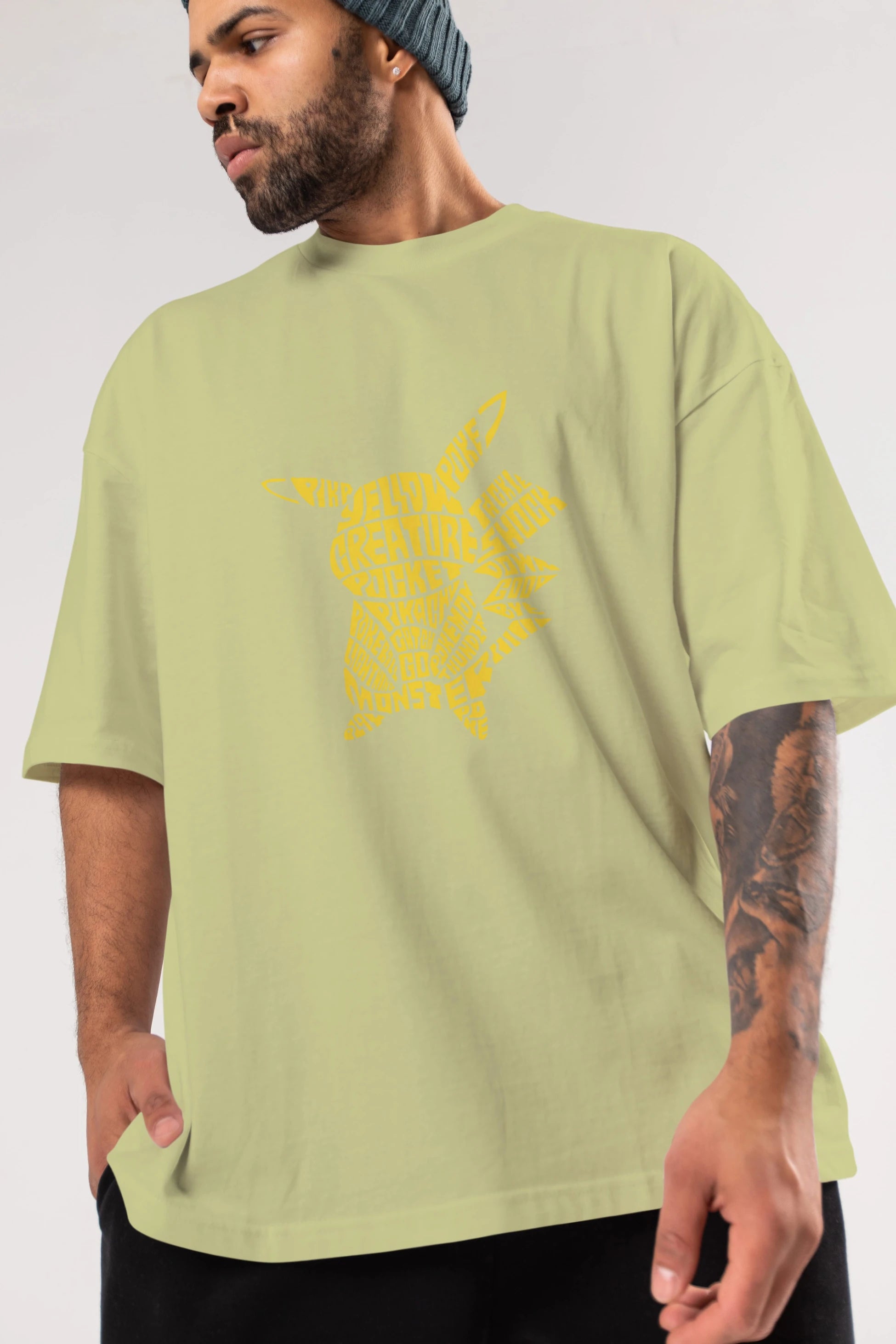 Pocket Monster Ön Baskılı Oversize t-shirt %100 pamuk Erkek Kadın Unisex