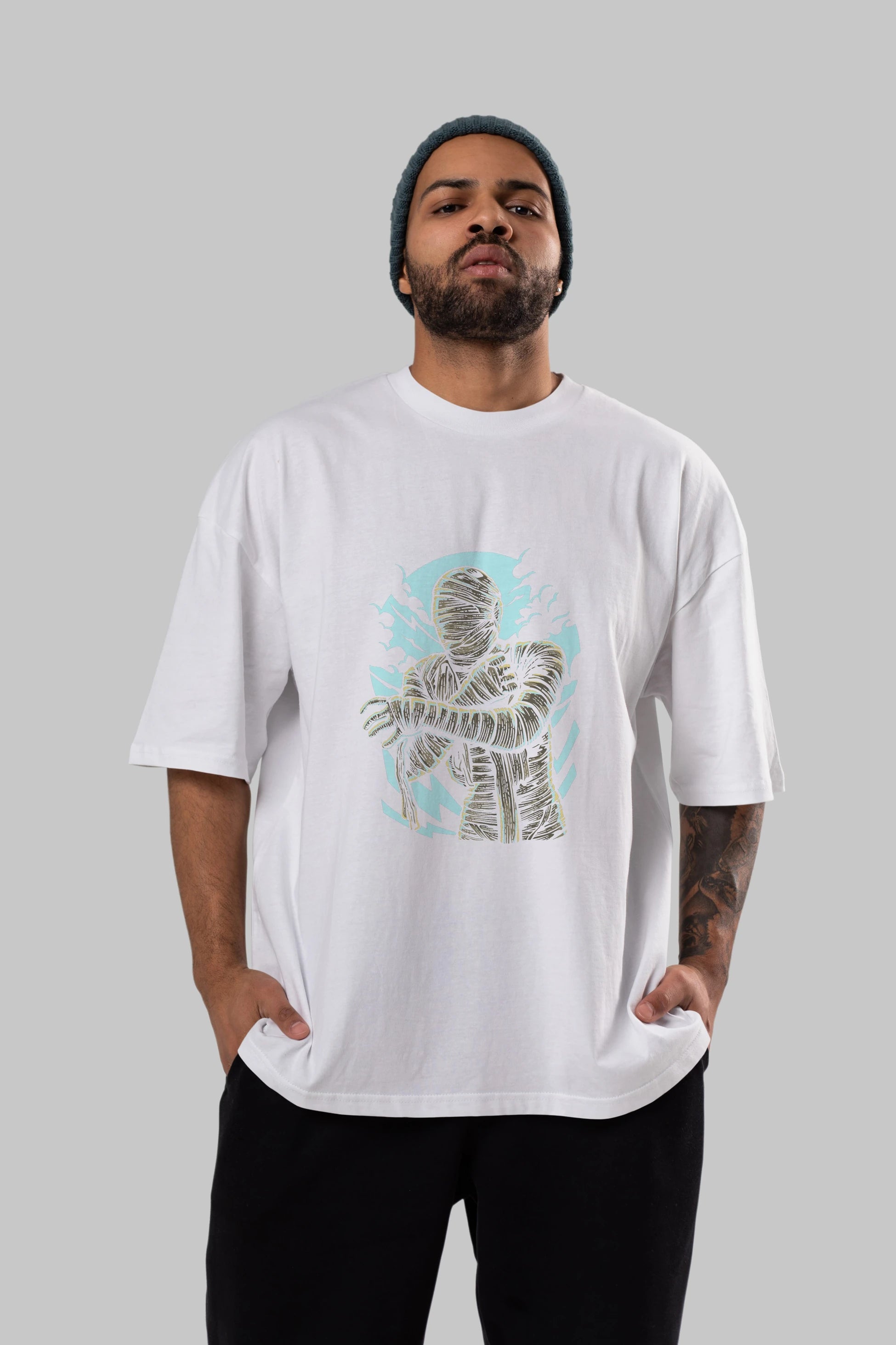 The Mummy Ön Baskılı Oversize t-shirt Erkek Kadın Unisex %100 Pamuk tişort
