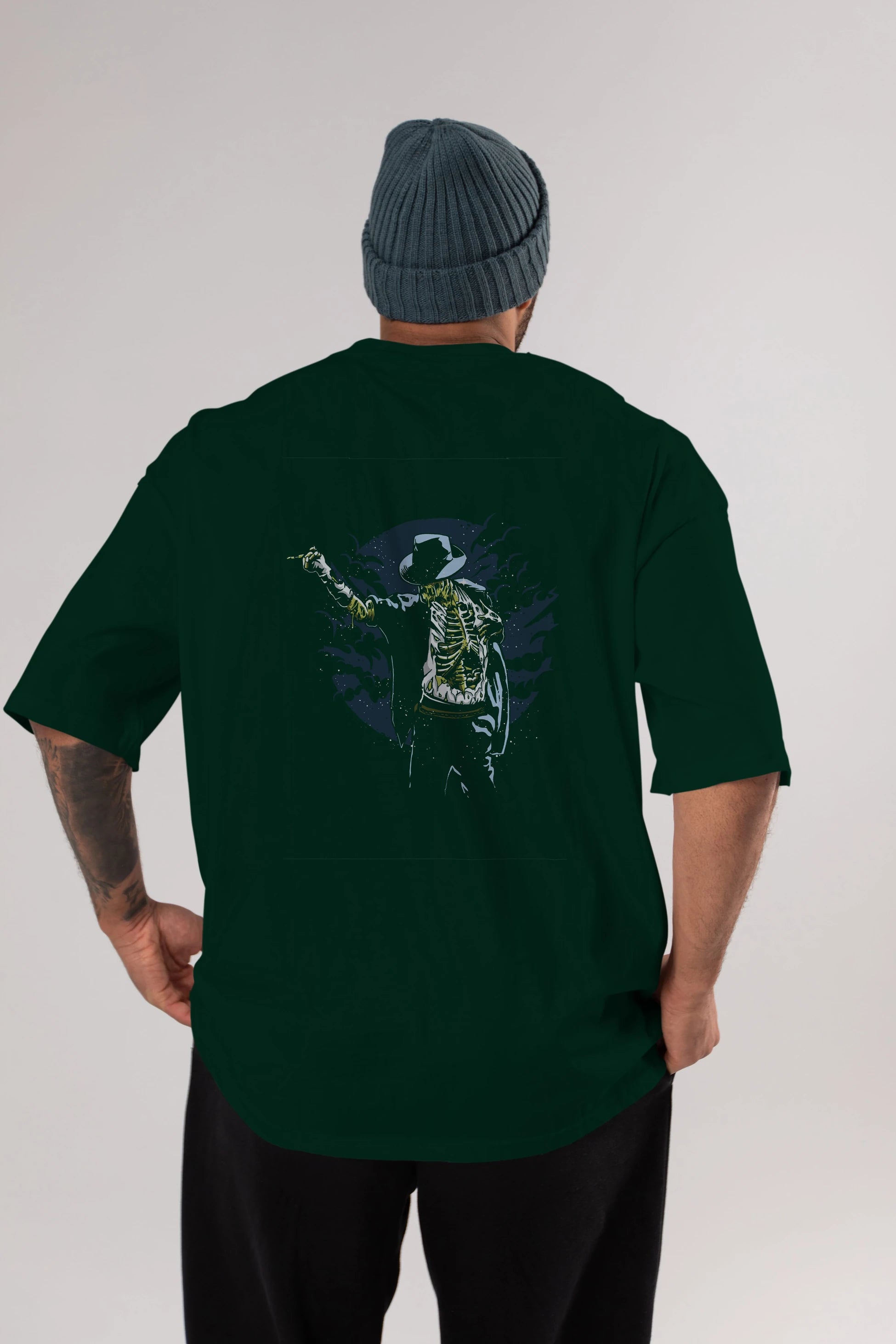 Zombie Pop Arka Baskılı Oversize t-shirt Erkek Kadın Unisex %100 Pamuk