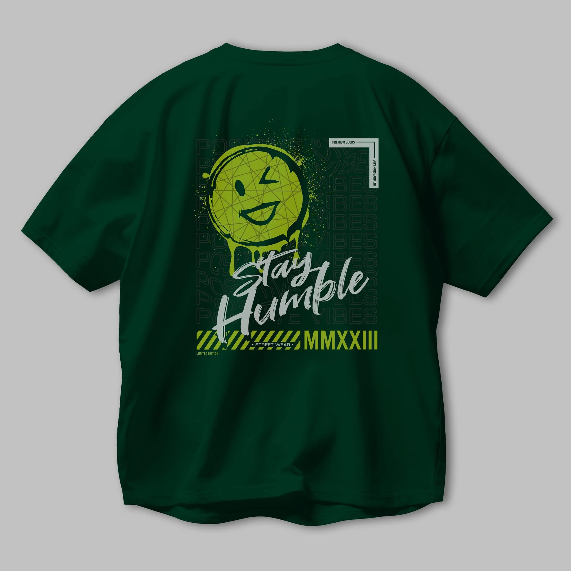 Stay Humble Arka Baskılı Oversize t-shirt Erkek Kadın Unisex