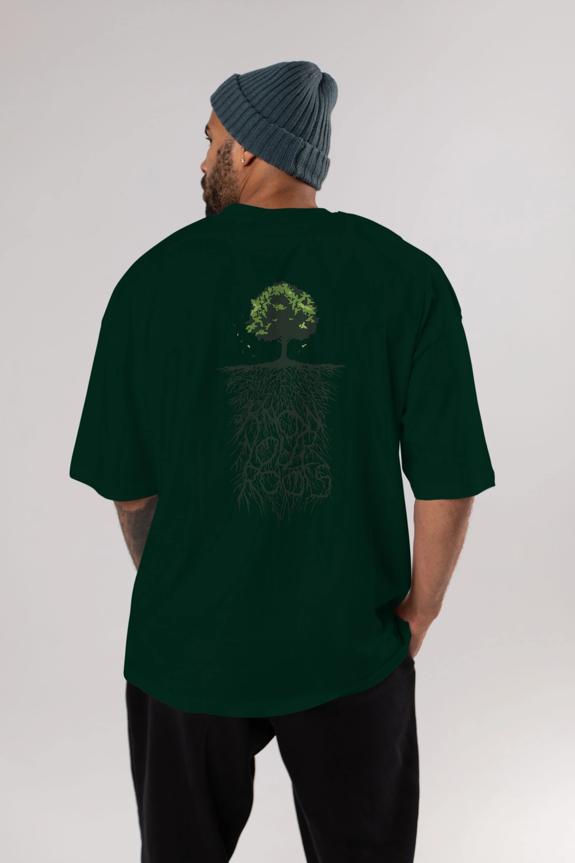 Know Your Roots Arka Baskılı Oversize t-shirt %100 pamuk Erkek Kadın Unisex