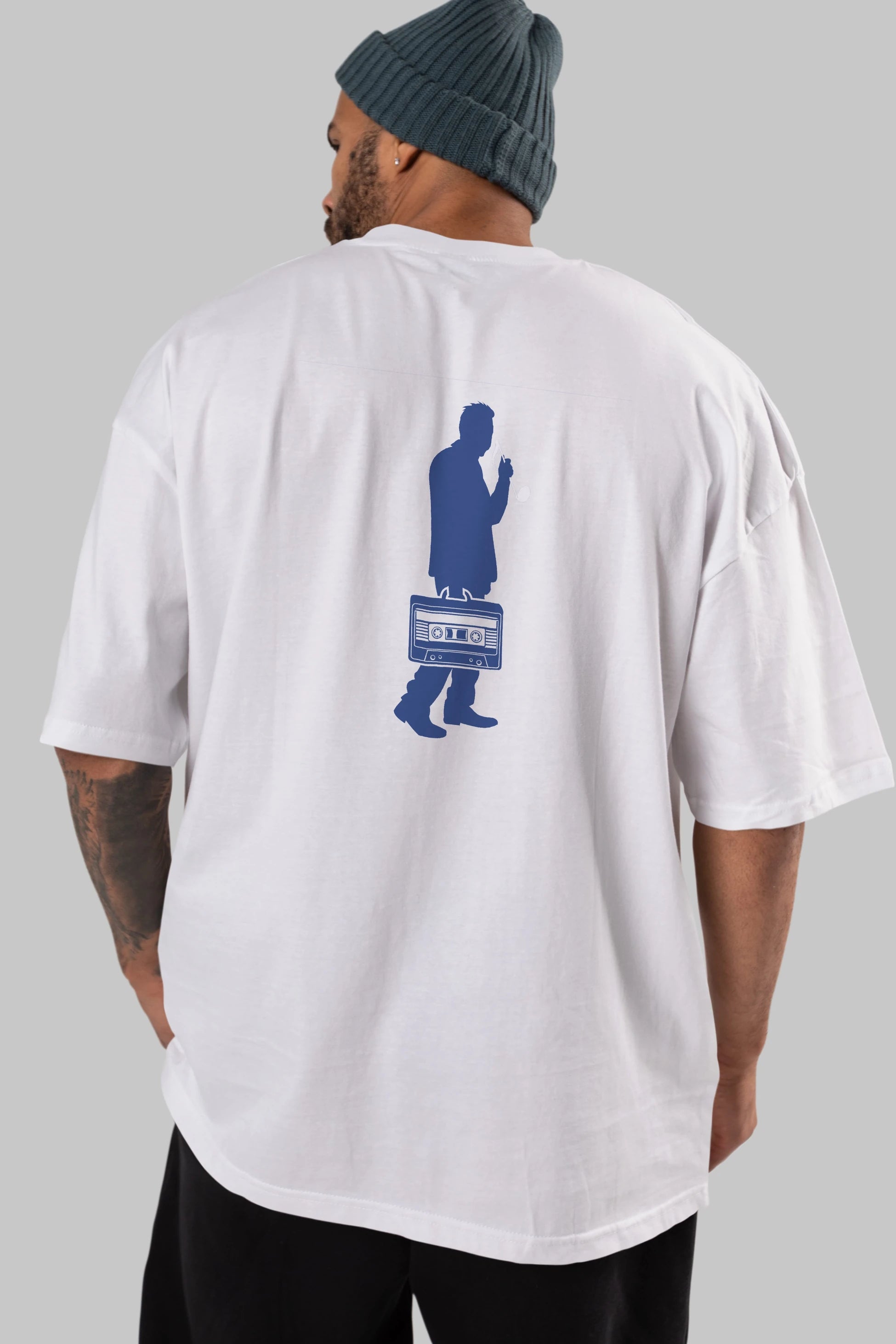 Sound Collector Arka Baskılı Oversize t-shirt %100 pamuk Erkek Kadın Unisex