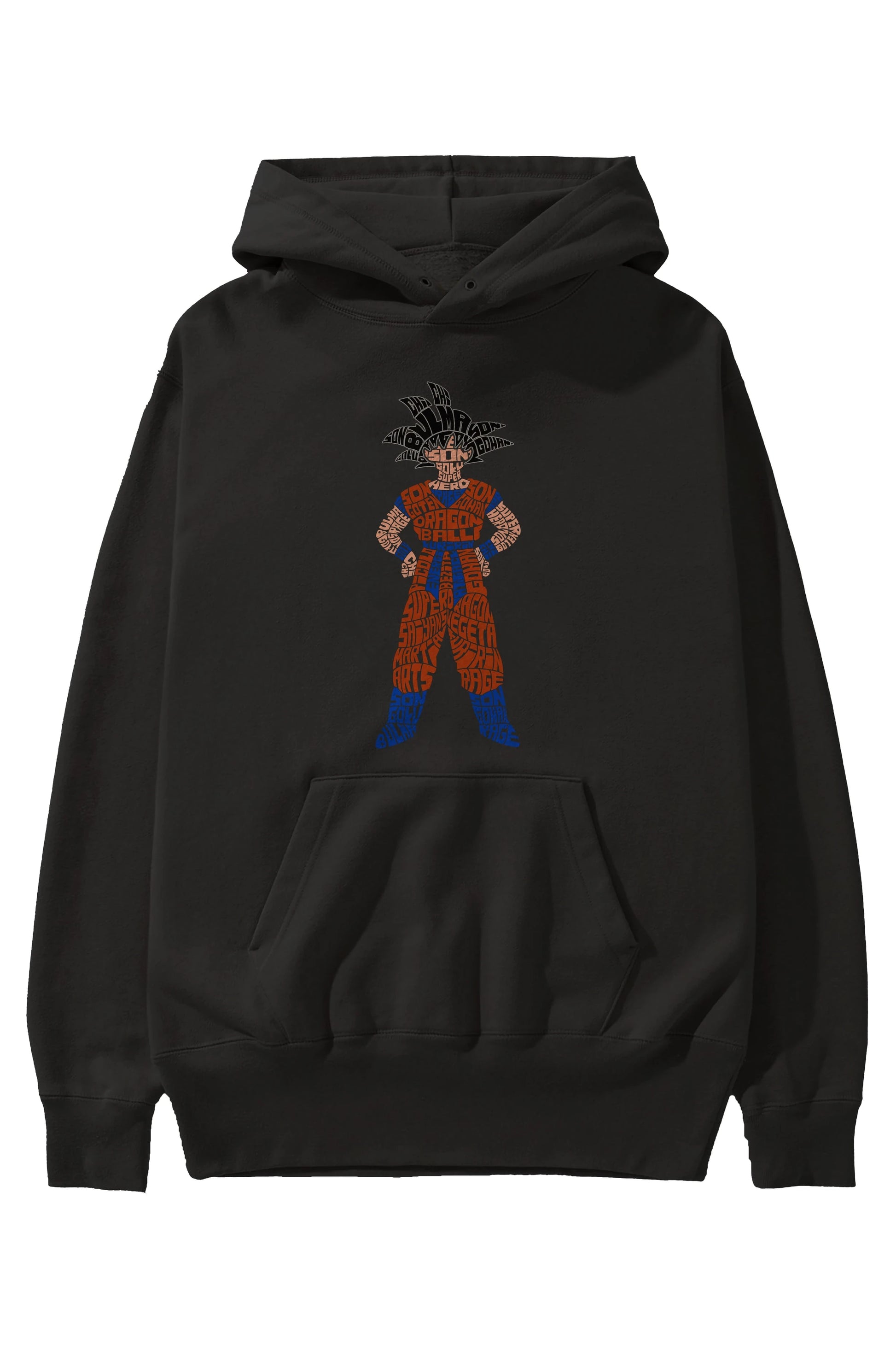 Goku Ön Baskılı Hoodie Oversize Kapüşonlu Sweatshirt Erkek Kadın Unisex