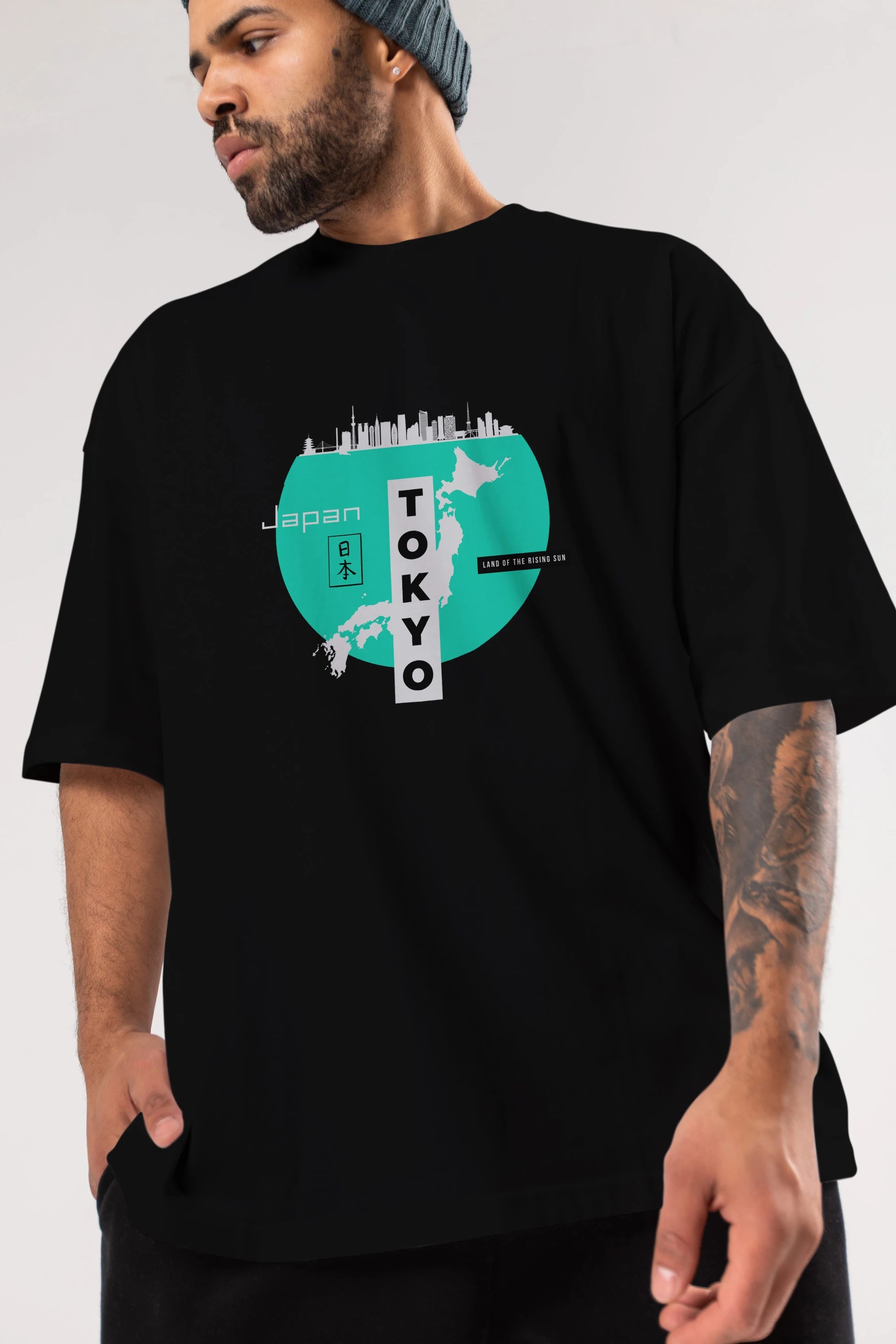 Japan Tokyo Ön Baskılı Oversize t-shirt Erkek Kadın Unisex