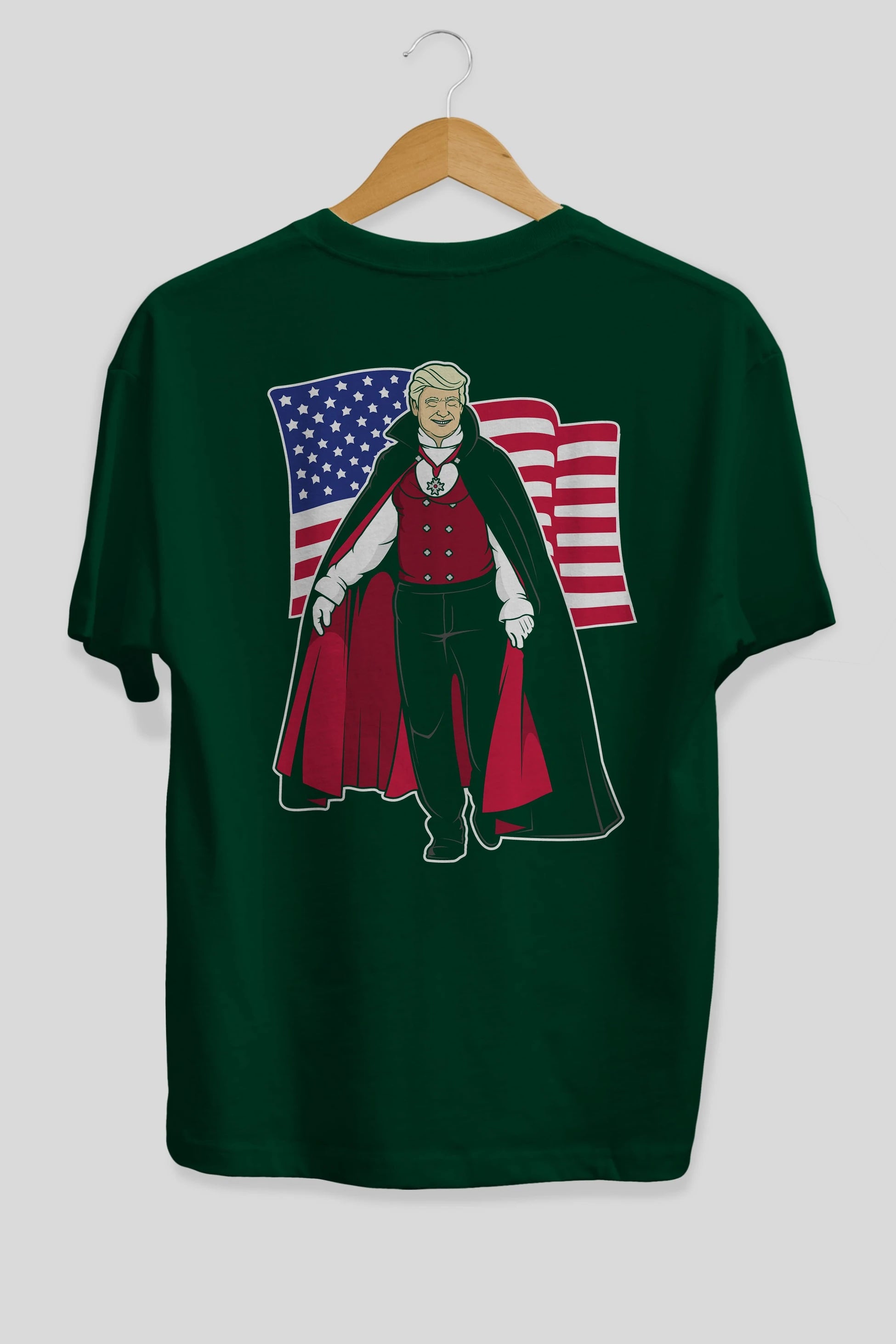 Trump Dracula Arka Baskılı Oversize t-shirt Erkek Kadın Unisex %100 Pamuk tişort