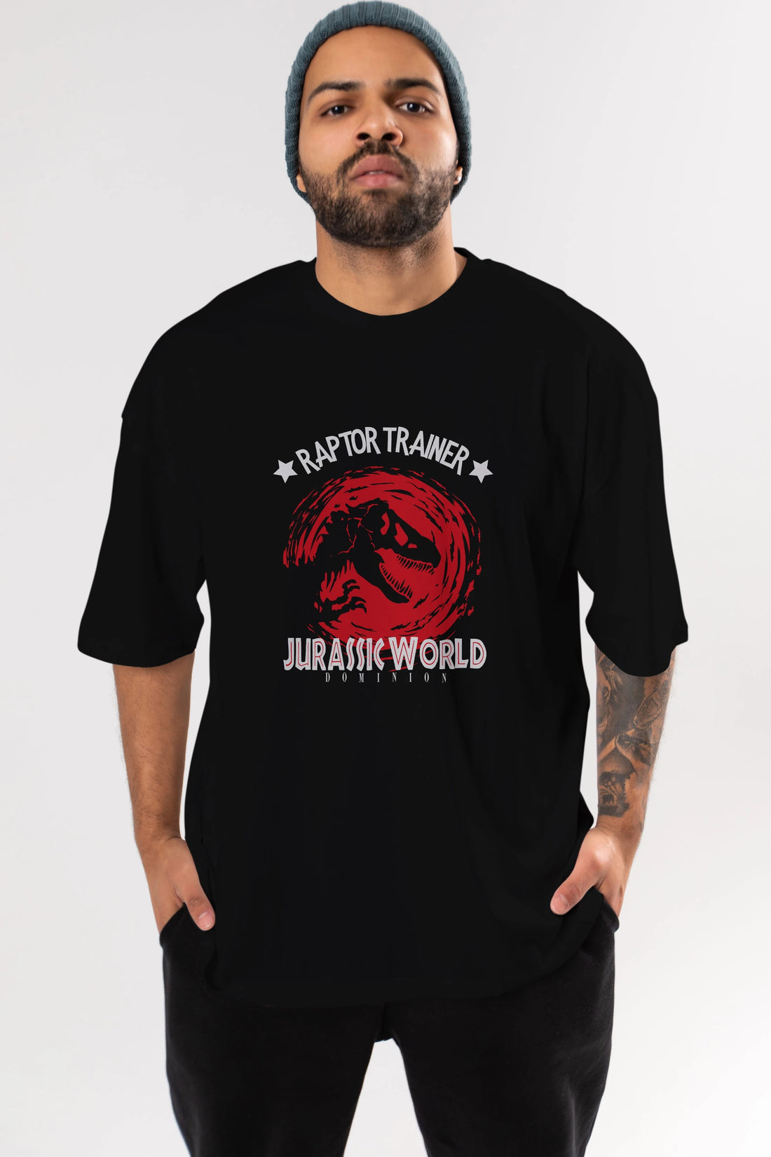 Jurassic Park (3) Ön Baskılı Oversize t-shirt Erkek Kadın Unisex %100 Pamuk Bisiklet Yaka tişort