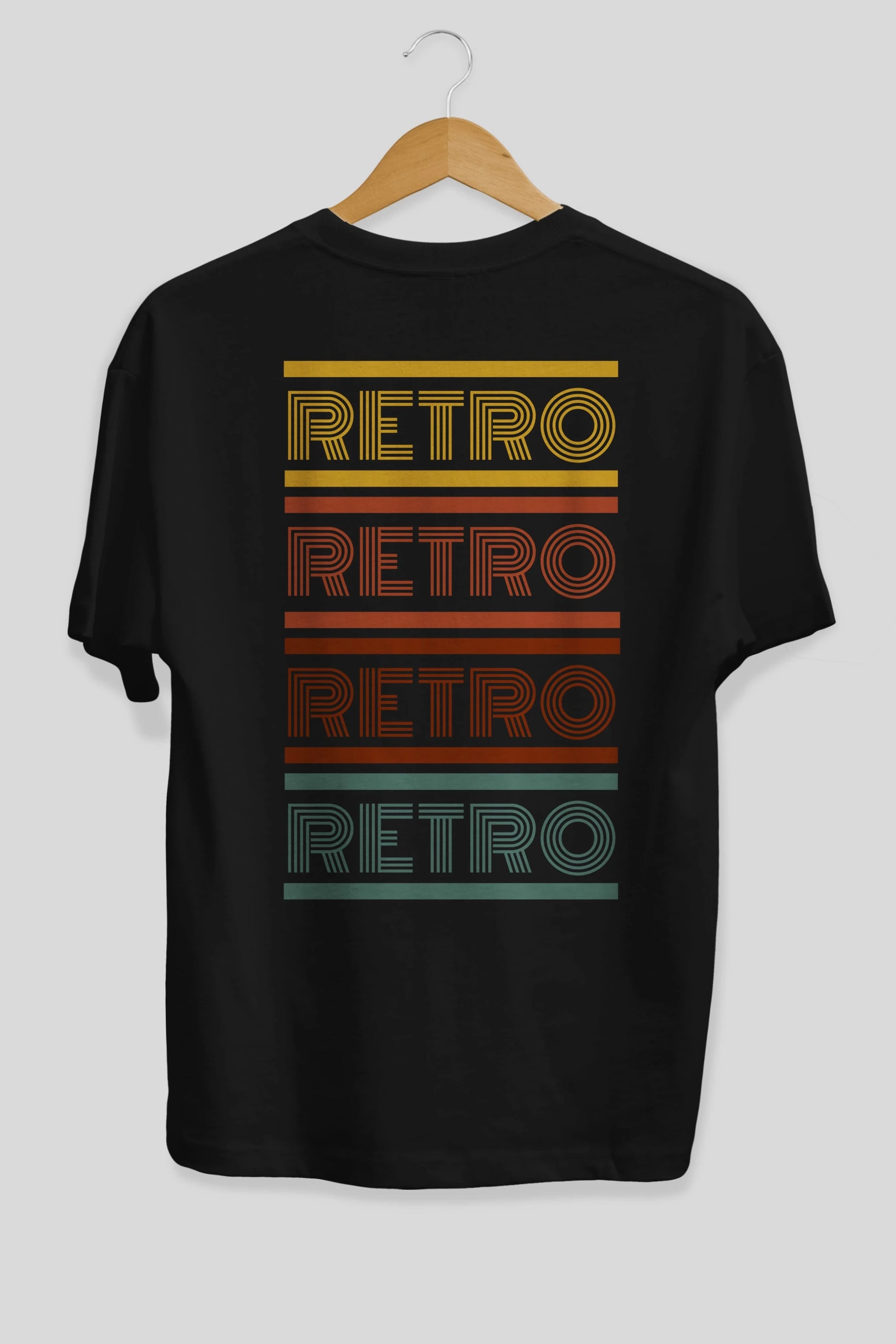 Retro Yazılı Arka Baskılı Oversize t-shirt Erkek Kadın Unisex