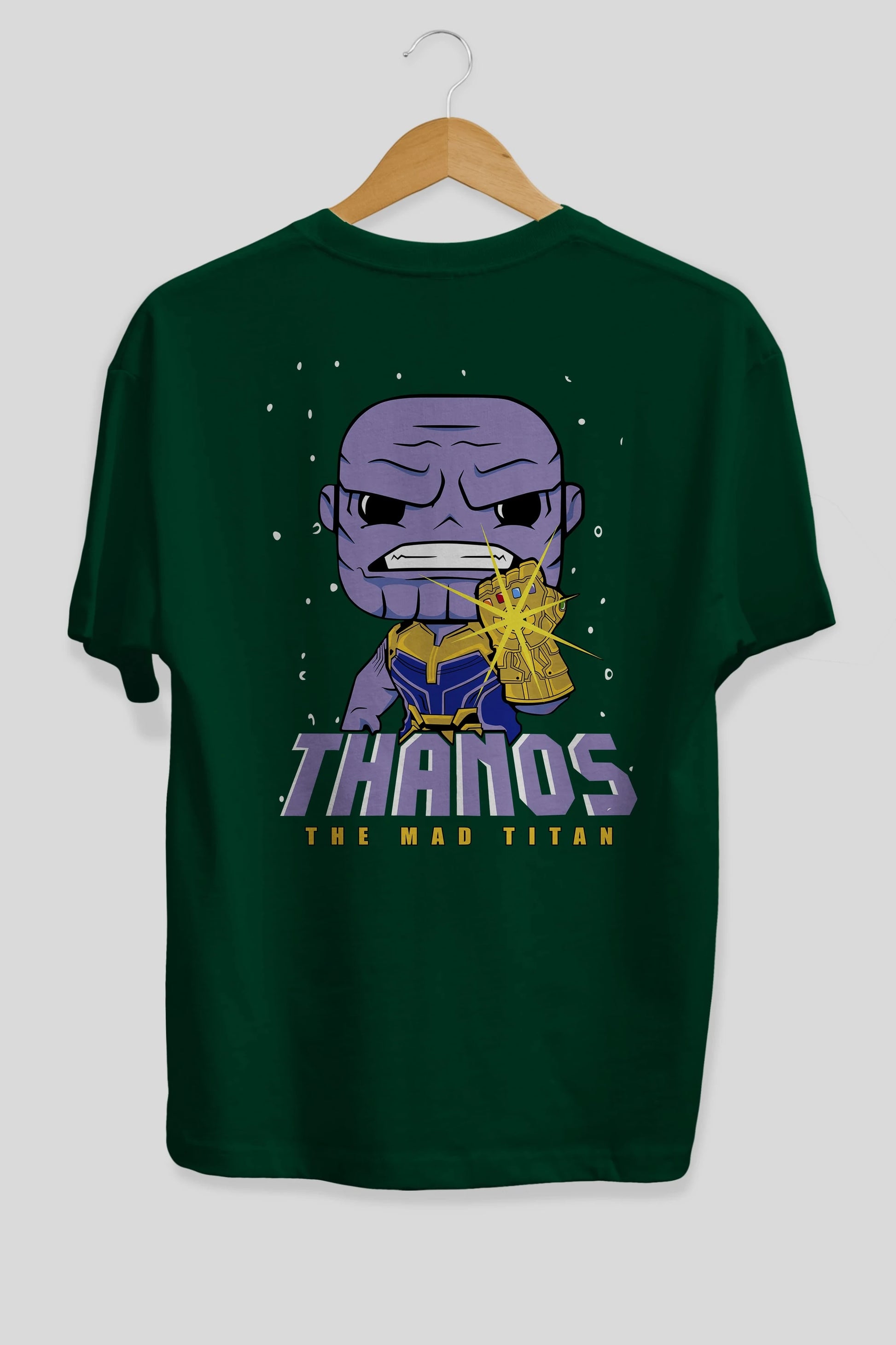 Thanos (1) Arka Baskılı Oversize t-shirt Erkek Kadın Unisex %100 Pamuk Bisiklet Yaka tişort