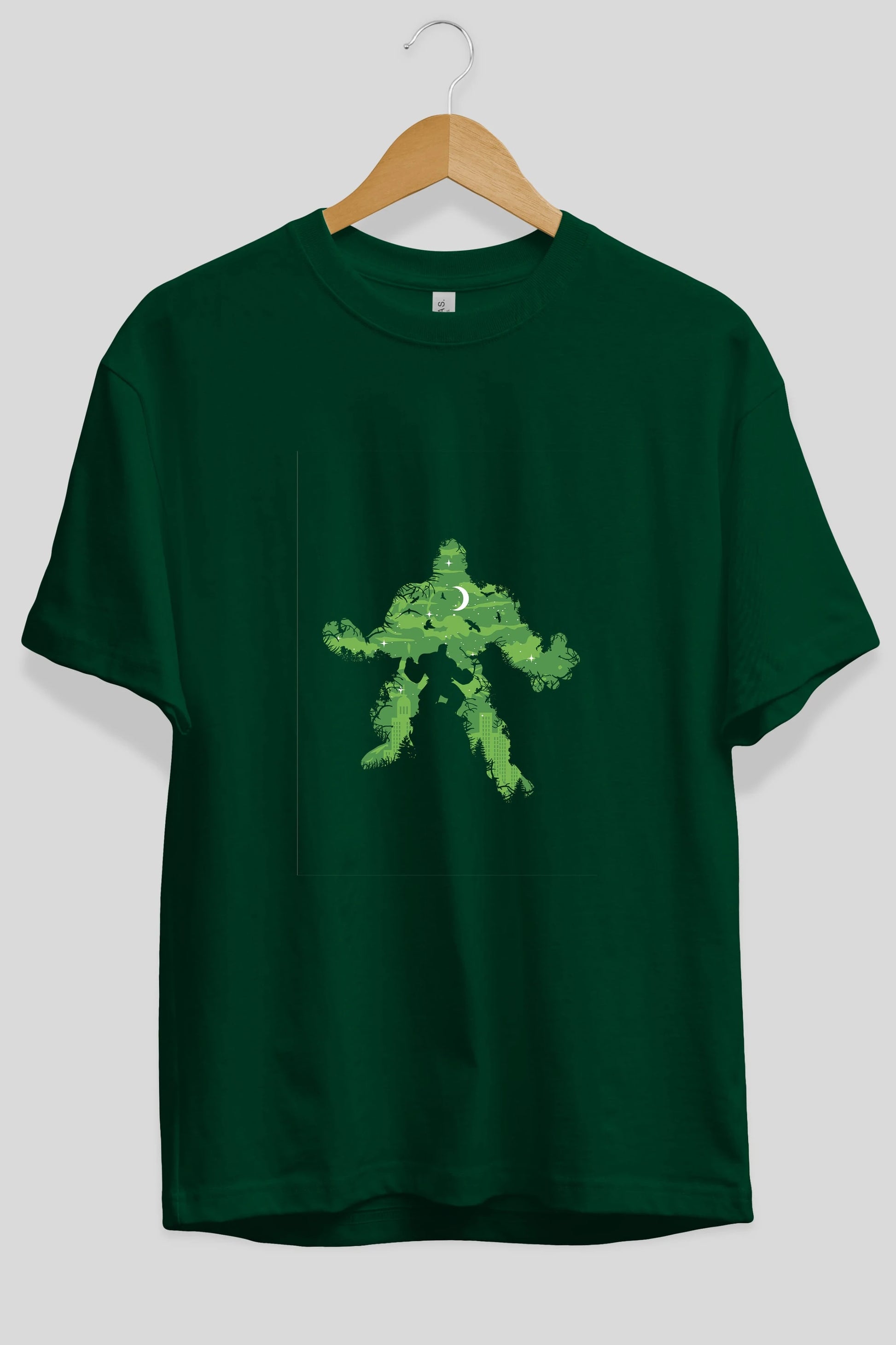 Green Monster Ön Baskılı Oversize t-shirt %100 pamuk Erkek Kadın Unisex