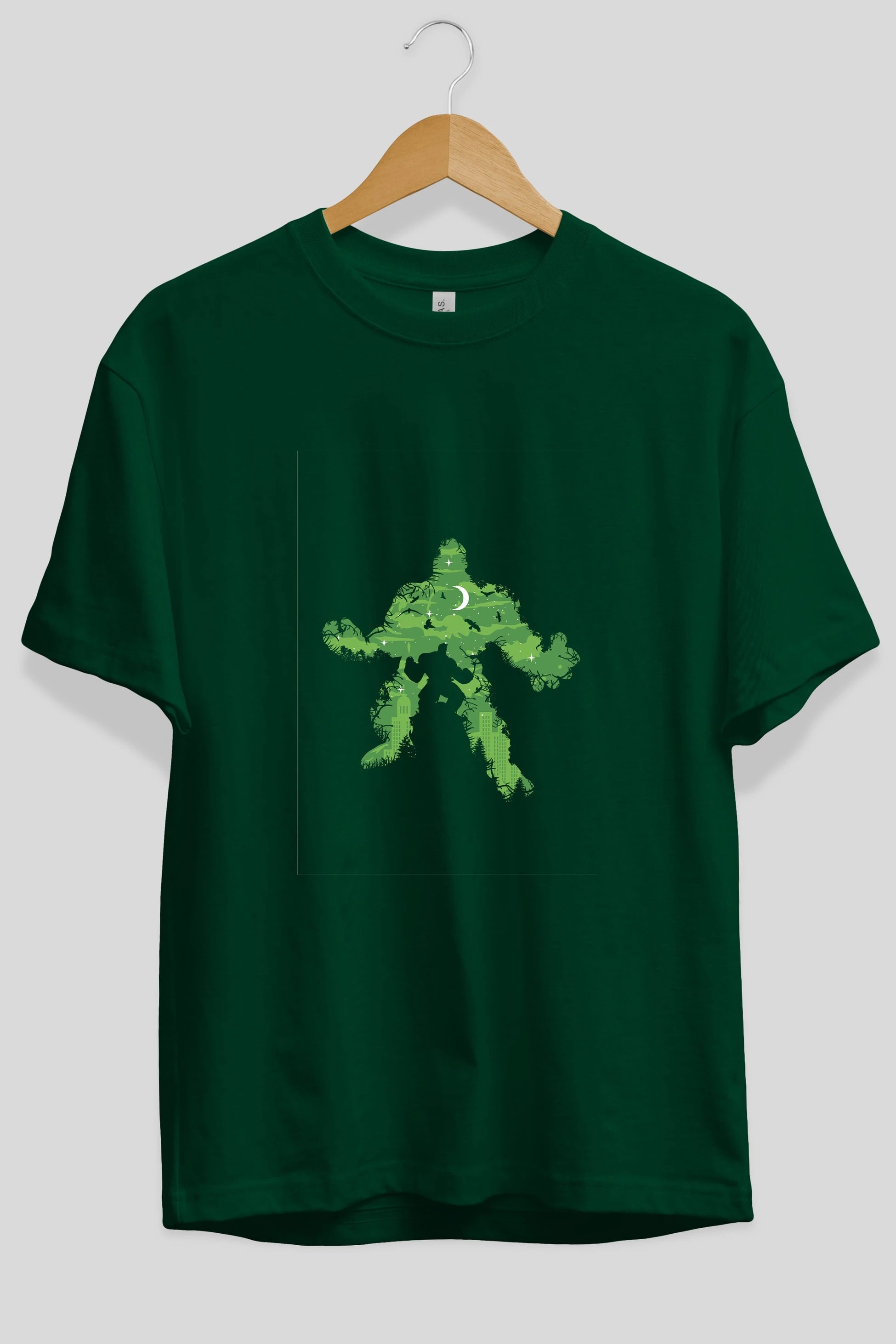 Green Monster Ön Baskılı Oversize t-shirt %100 pamuk Erkek Kadın Unisex