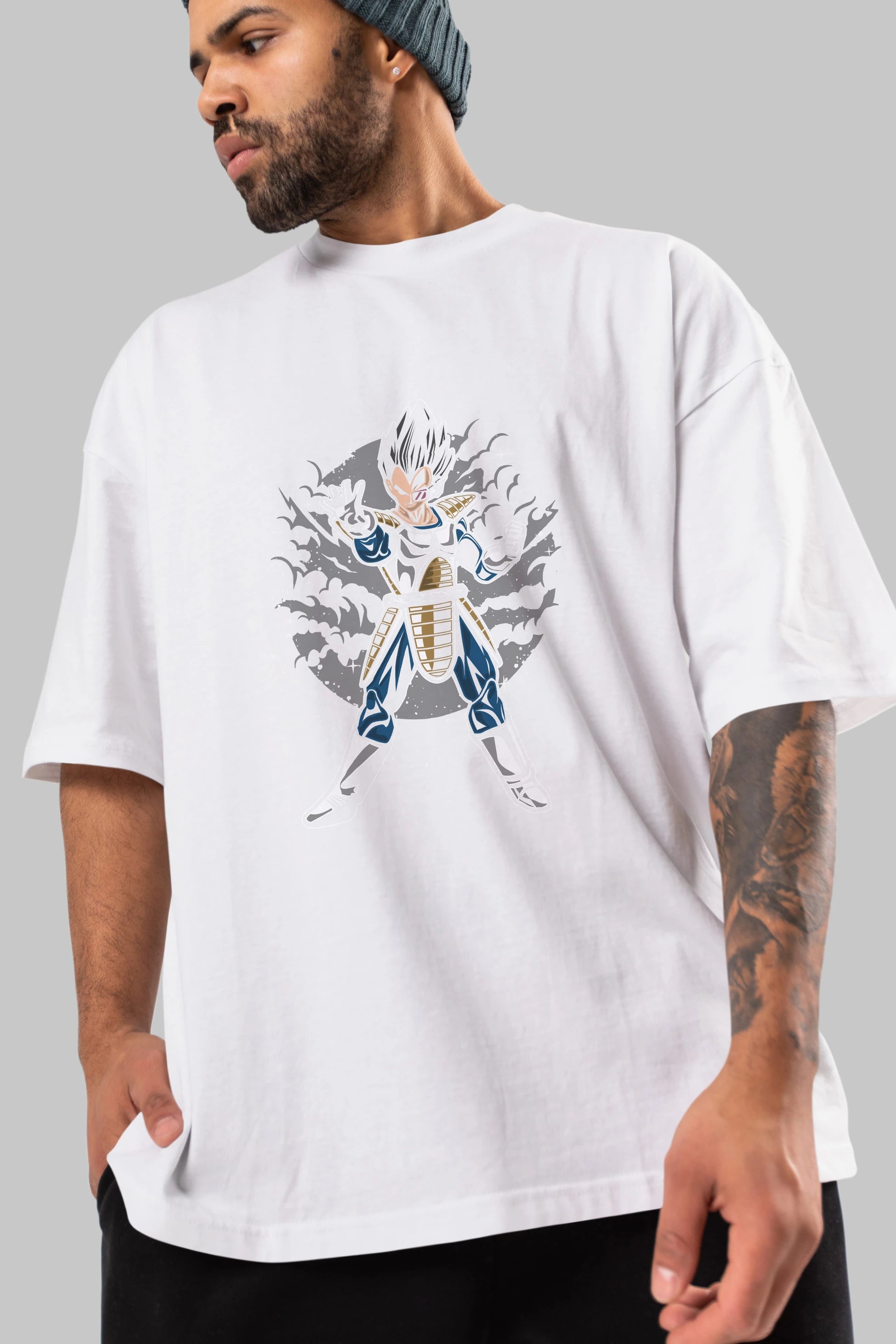 VEGETA Ön Baskılı Oversize t-shirt Erkek Kadın Unisex %100 Pamuk tişort
