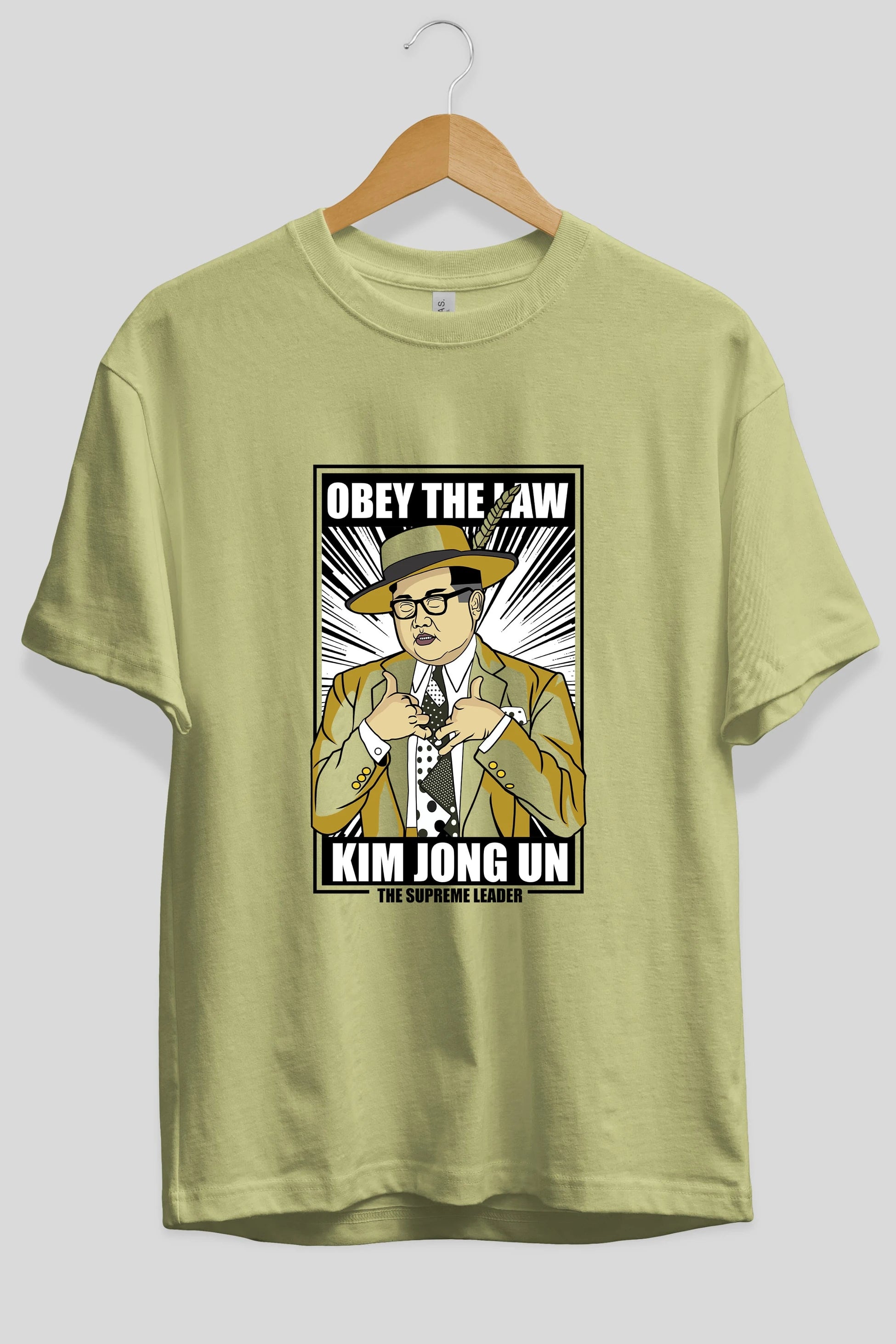 The Mask Jong Un Ön Baskılı Oversize t-shirt Erkek Kadın Unisex %100 Pamuk tişort