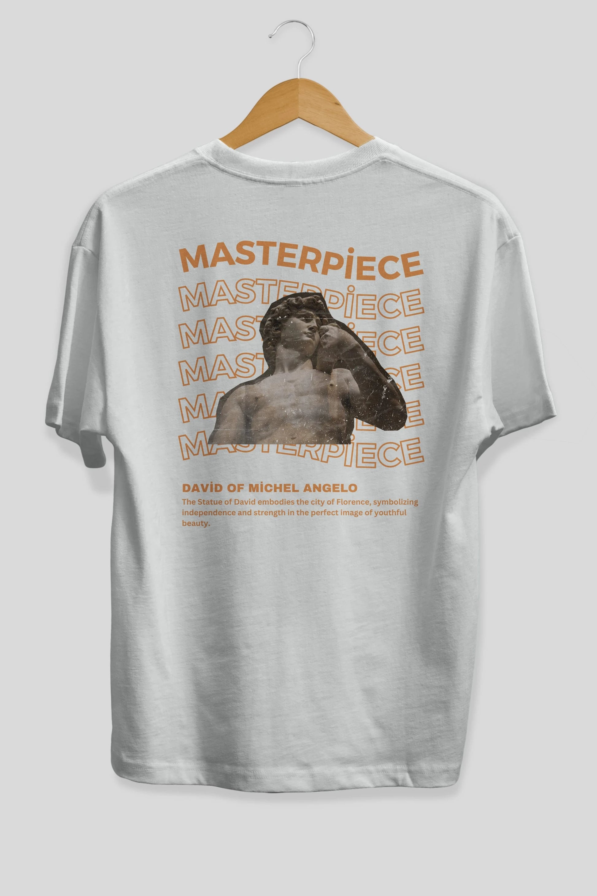 Masterpiece Yazılı Arka Baskılı Oversize t-shirt Erkek Kadın Unisex