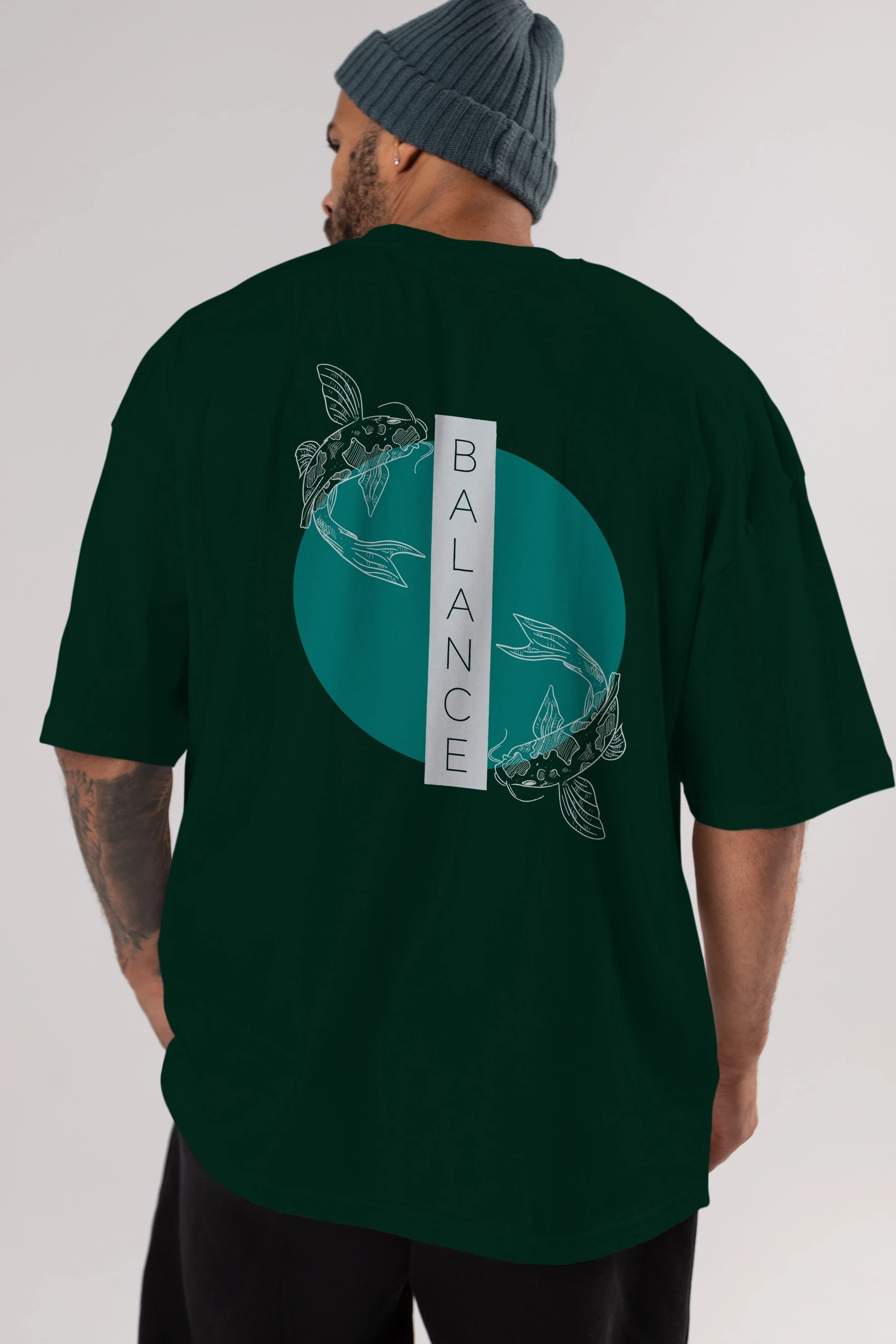 Balance 2 Yazılı Arka Baskılı Oversize t-shirt Erkek Kadın Unisex