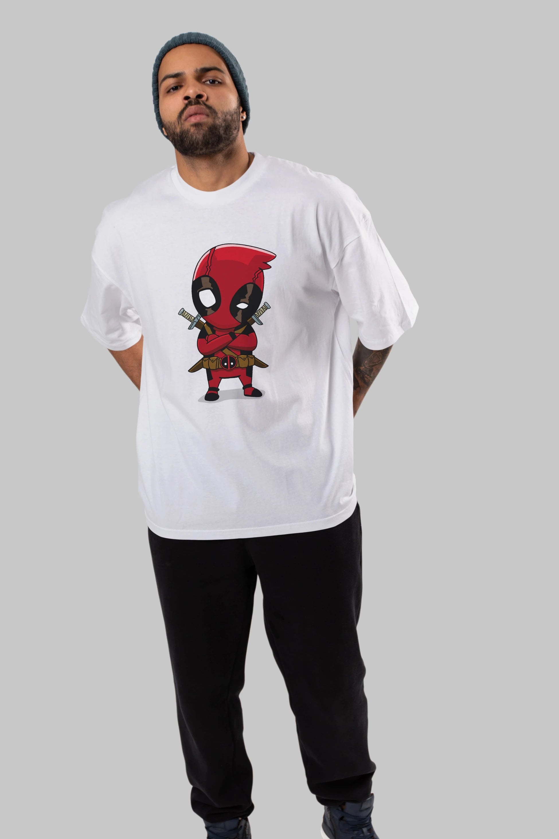 Deadpool (19) Ön Baskılı Oversize t-shirt Erkek Kadın Unisex %100 Pamuk Bisiklet Yaka tişort