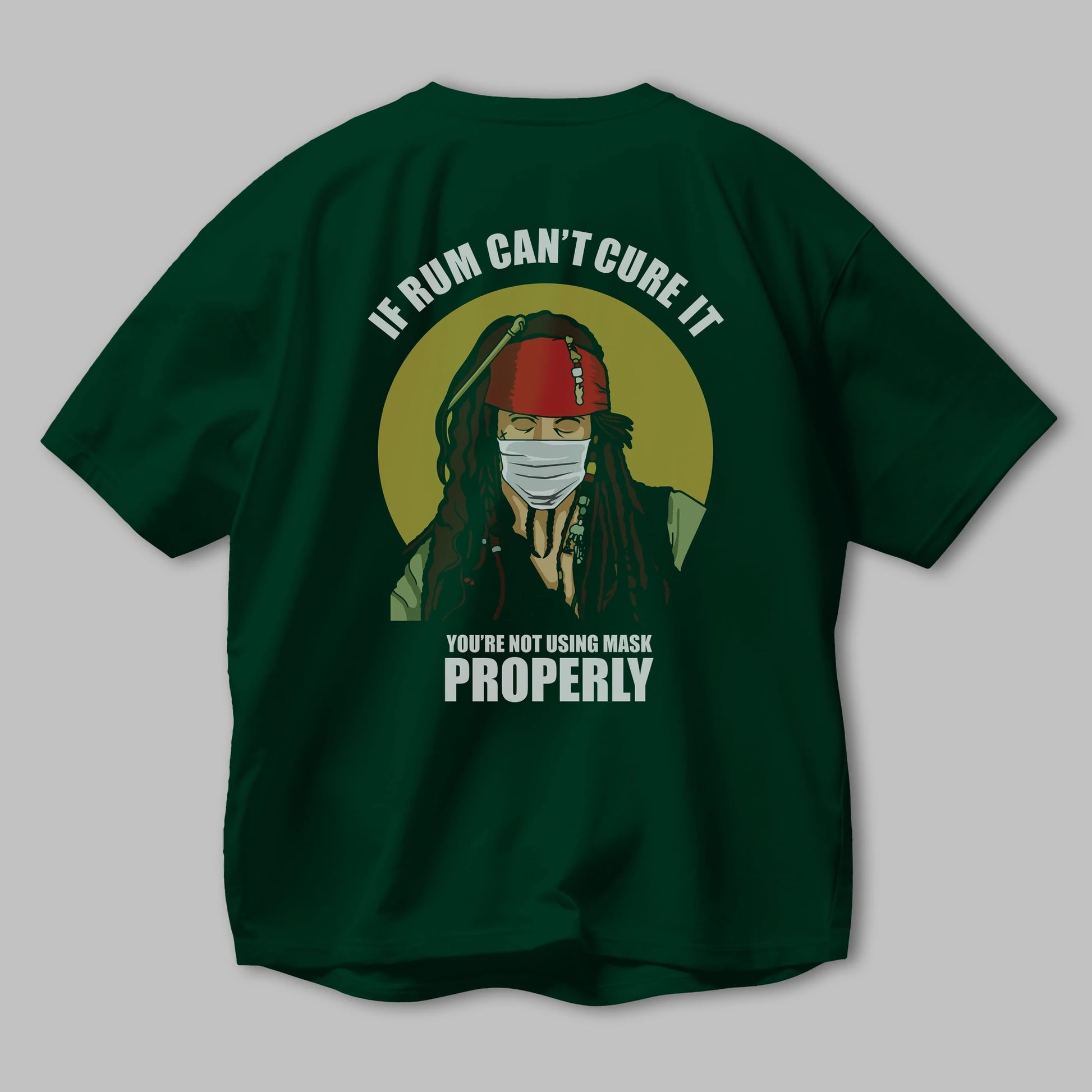 Pirates Maker Arka Baskılı Oversize t-shirt Erkek Kadın Unisex %100 Pamuk tişort