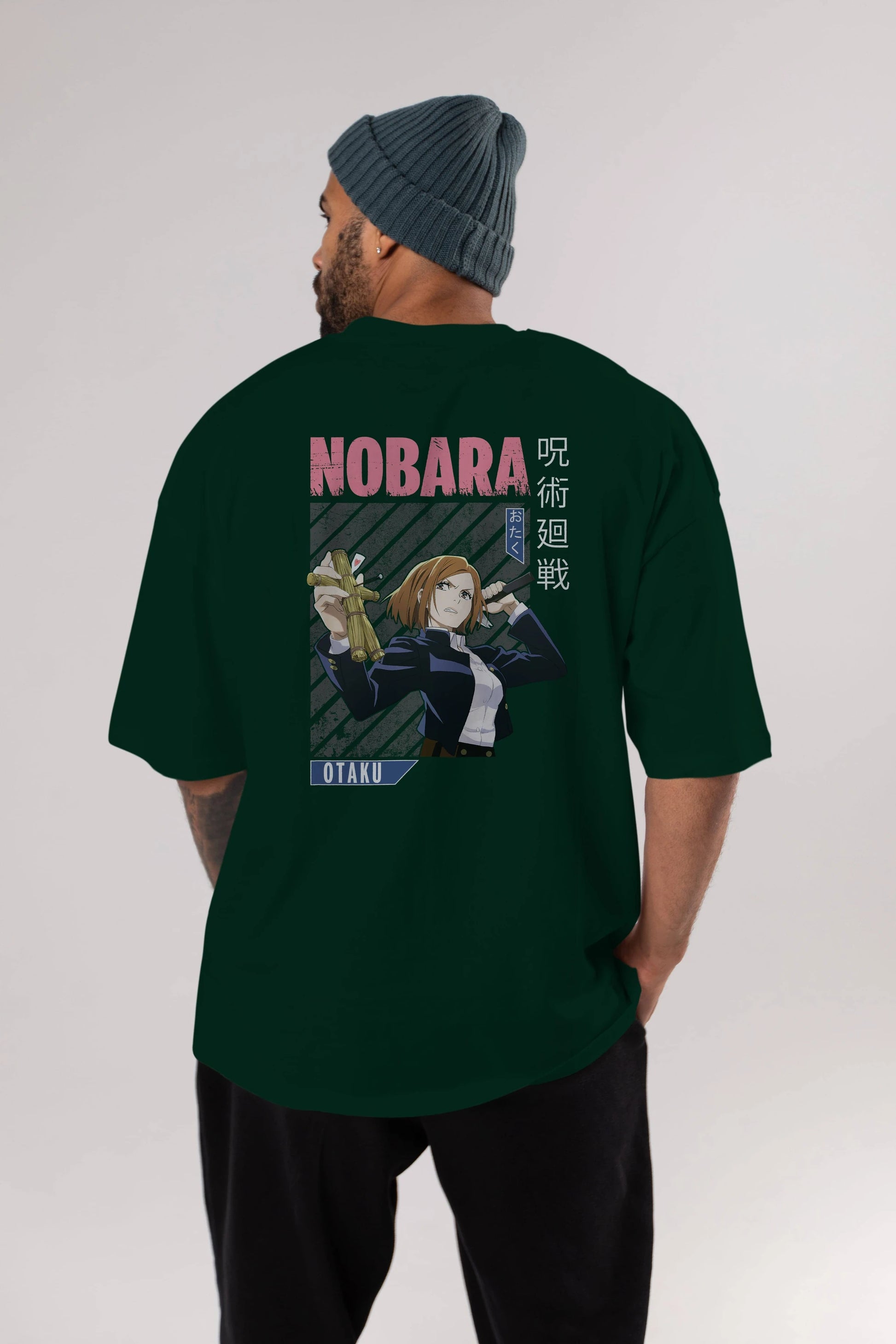 Nobara Kugisaki 6 Anime Arka Baskılı Oversize t-shirt Erkek Kadın Unisex