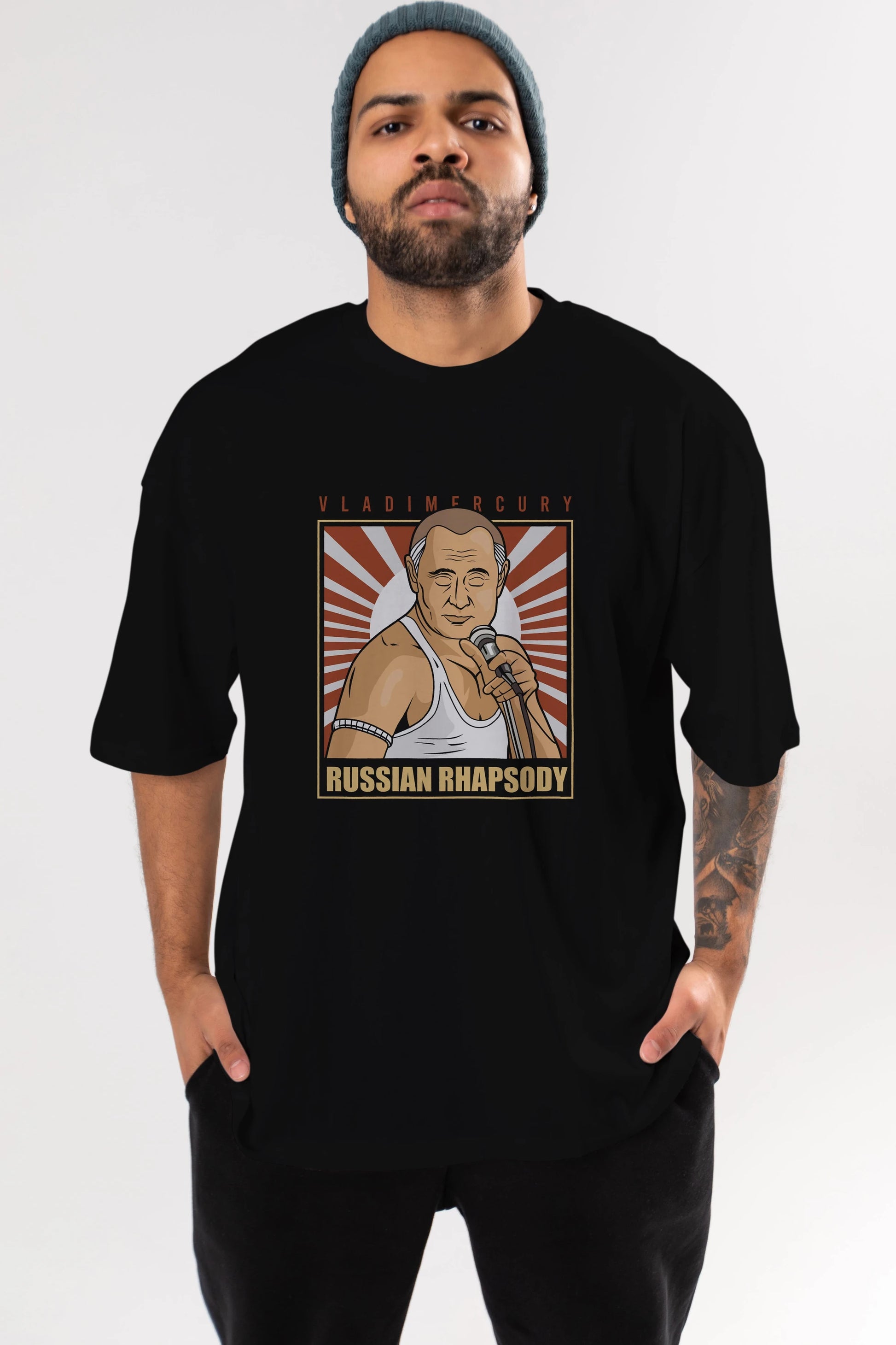 Freddy Puttin Ön Baskılı Oversize t-shirt Erkek Kadın Unisex %100 Pamuk tişort