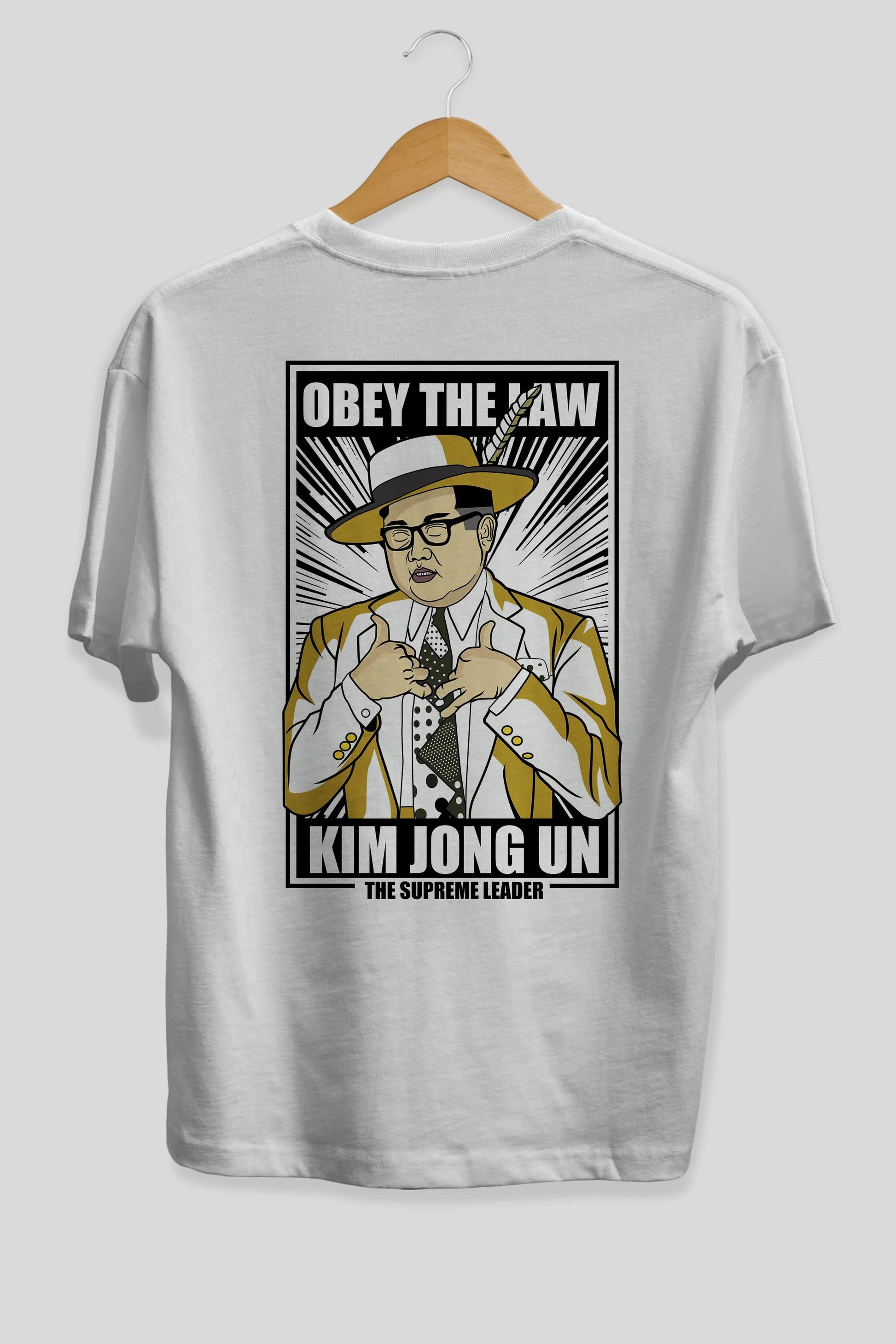 The Mask Jong Un Arka Baskılı Oversize t-shirt Erkek Kadın Unisex %100 Pamuk tişort