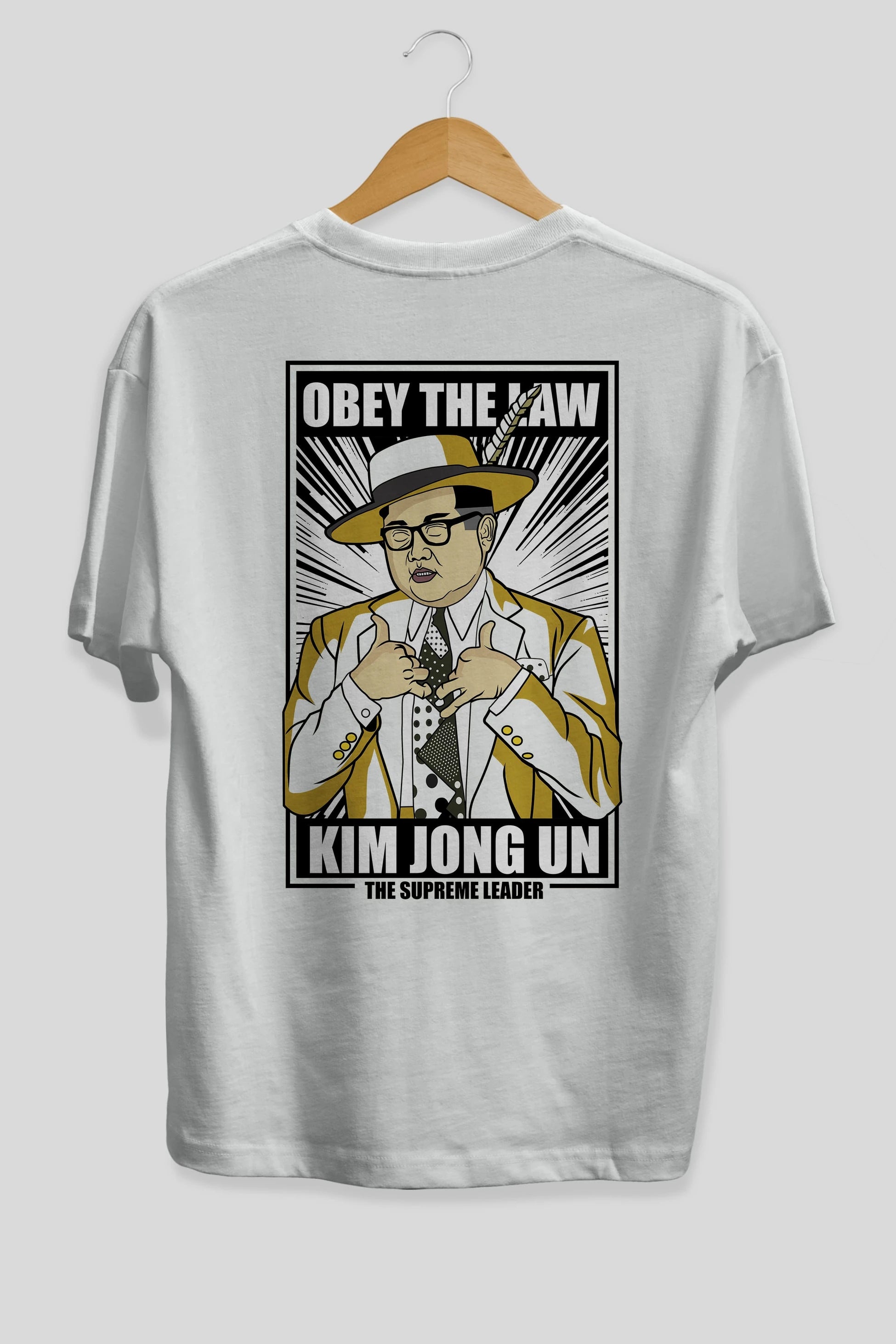The Mask Jong Un Arka Baskılı Oversize t-shirt Erkek Kadın Unisex %100 Pamuk tişort