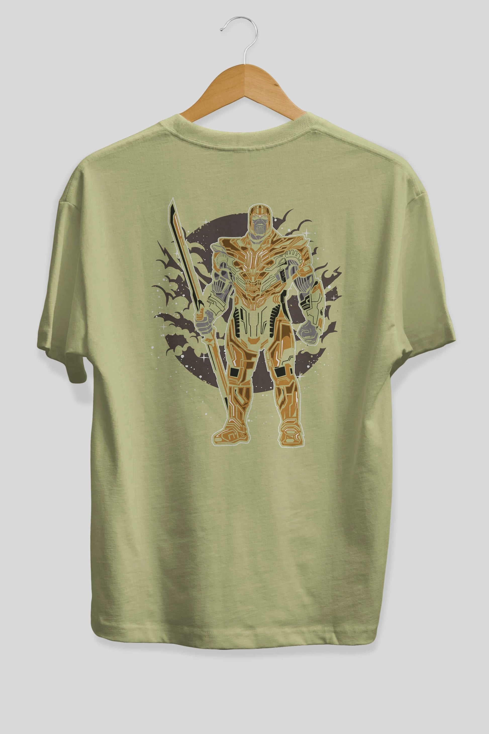 Thanos Arka Baskılı Oversize t-shirt Erkek Kadın Unisex %100 Pamuk