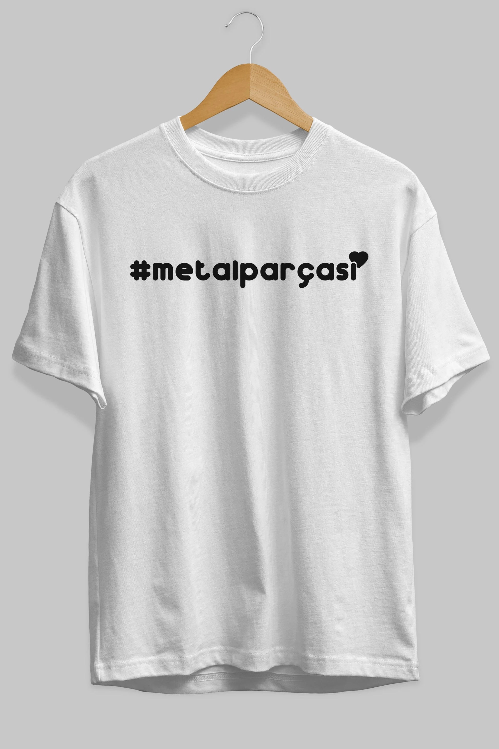 Metalparçası Ön Baskılı Oversize t-shirt %100 pamuk Erkek Kadın Unisex