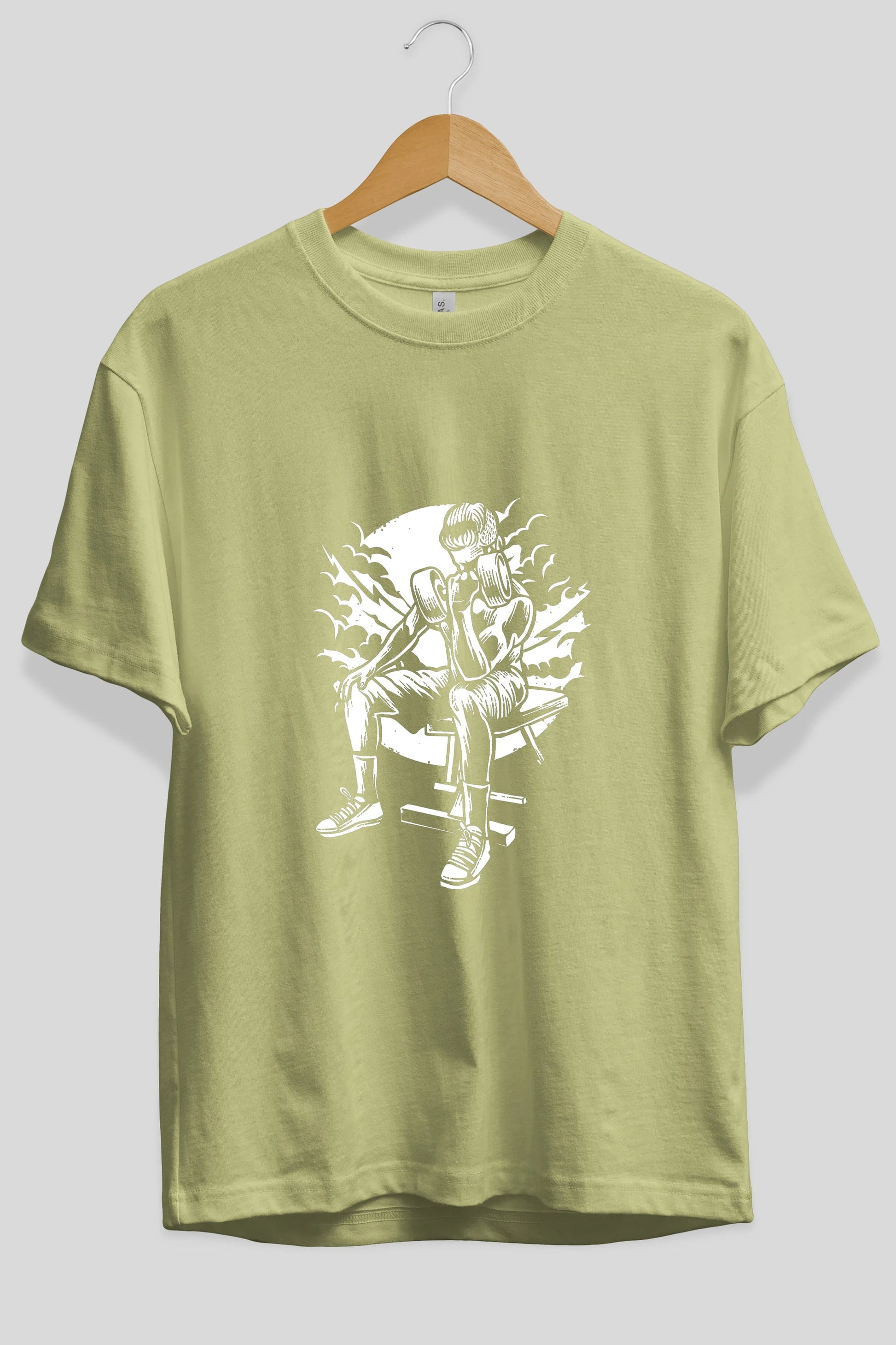 No Pain No Gain Ön Baskılı Oversize t-shirt Erkek Kadın Unisex %100 Pamuk tişort