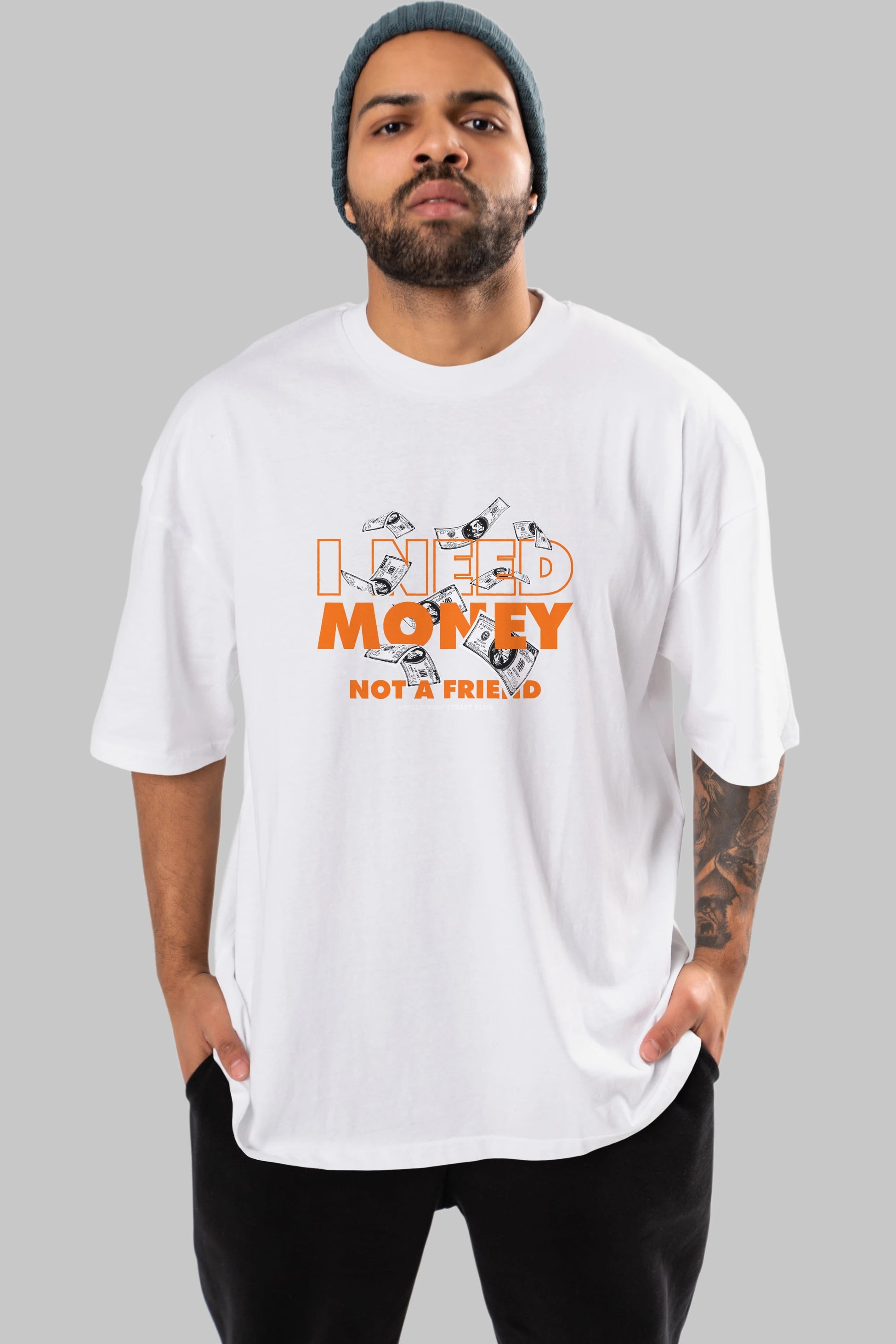 I Need Money Ön Baskılı Oversize t-shirt Erkek Kadın Unisex