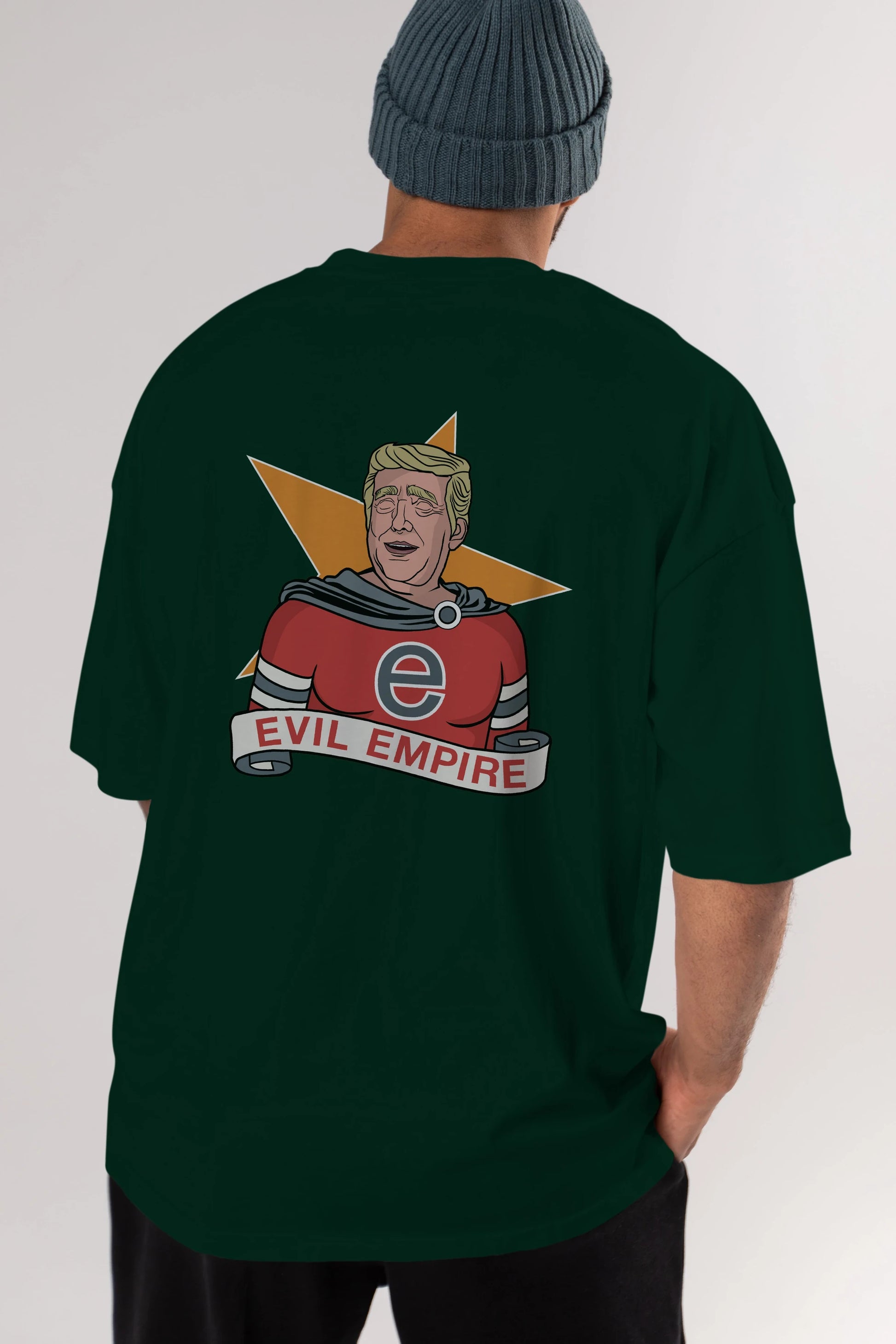 Evil Empire Trump Arka Baskılı Oversize t-shirt Erkek Kadın Unisex %100 Pamuk tişort