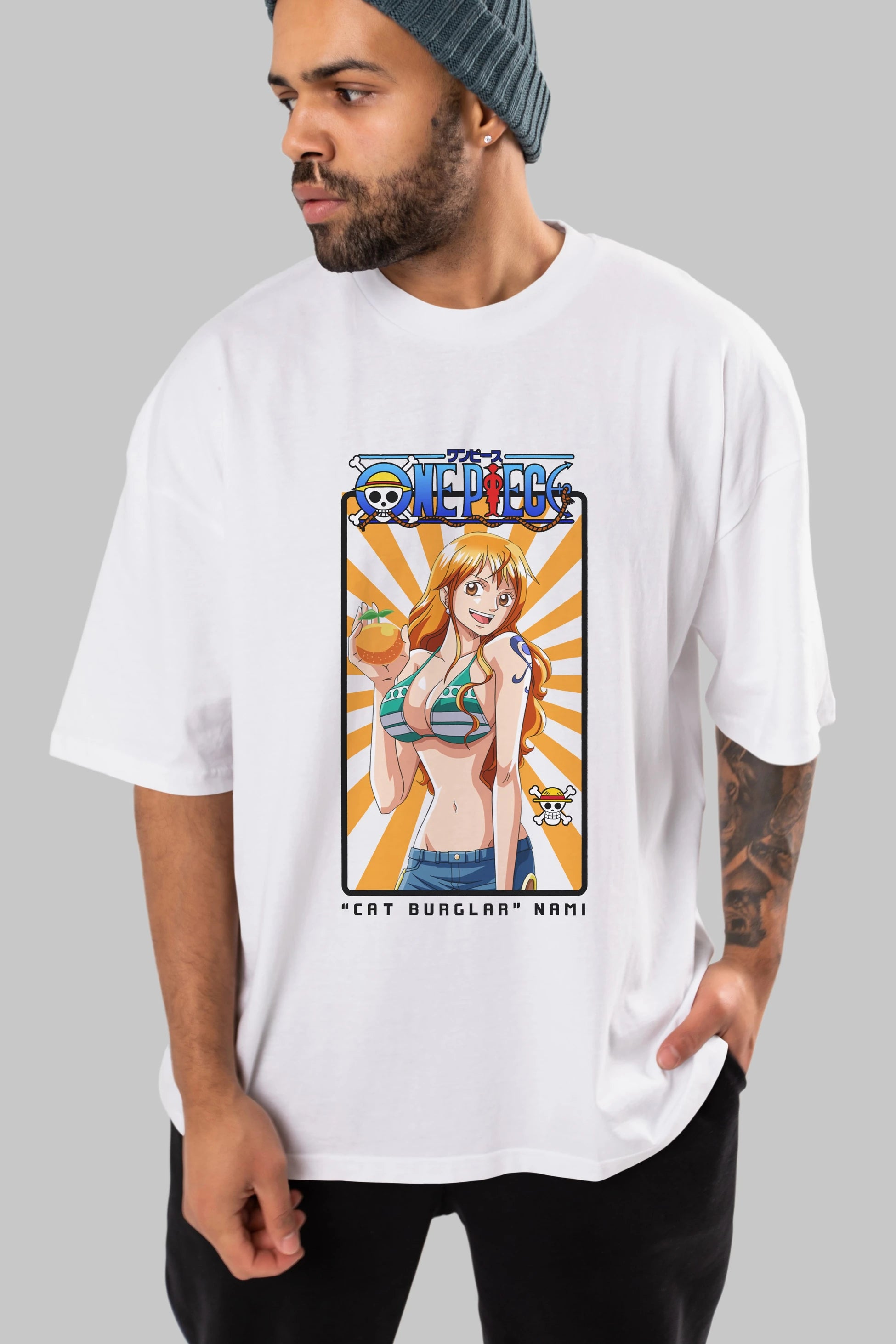 Nami Anime Ön Baskılı Oversize t-shirt Erkek Kadın Unisex