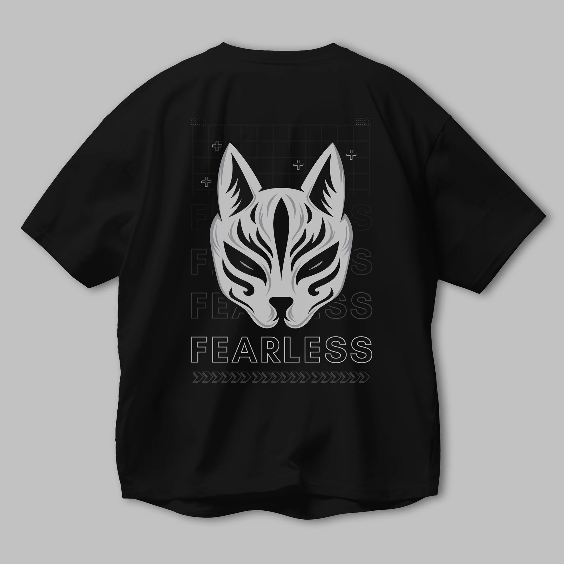 Fearless Yazılı Arka Baskılı Oversize t-shirt Erkek Kadın Unisex