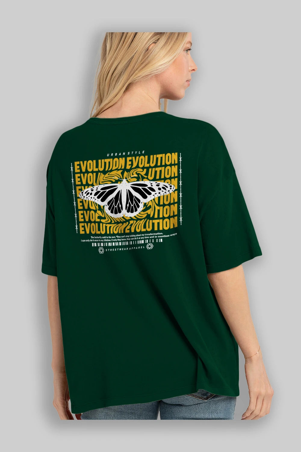 Evolution Urban Style Arka Baskılı Oversize t-shirt Erkek Kadın Unisex