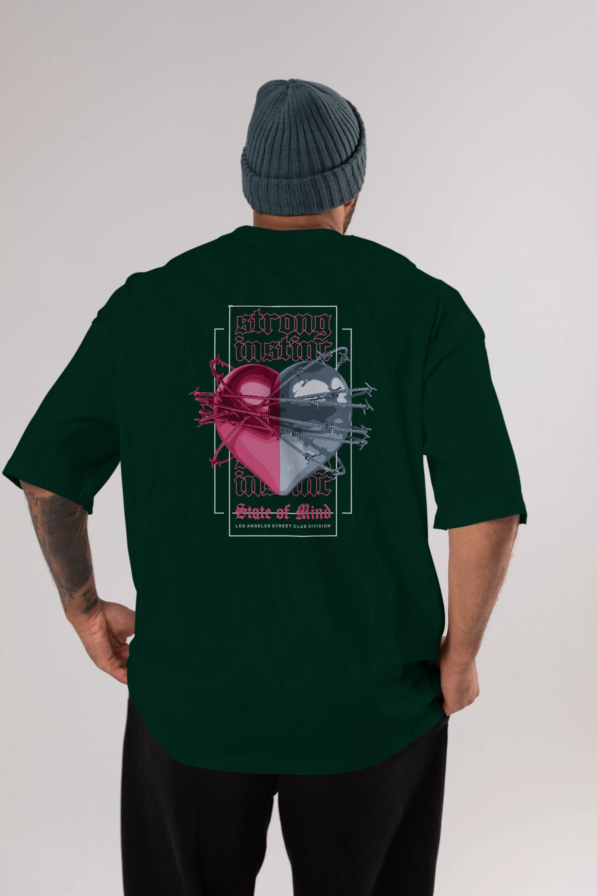 State of Mind Arka Baskılı Oversize t-shirt Erkek Kadın Unisex