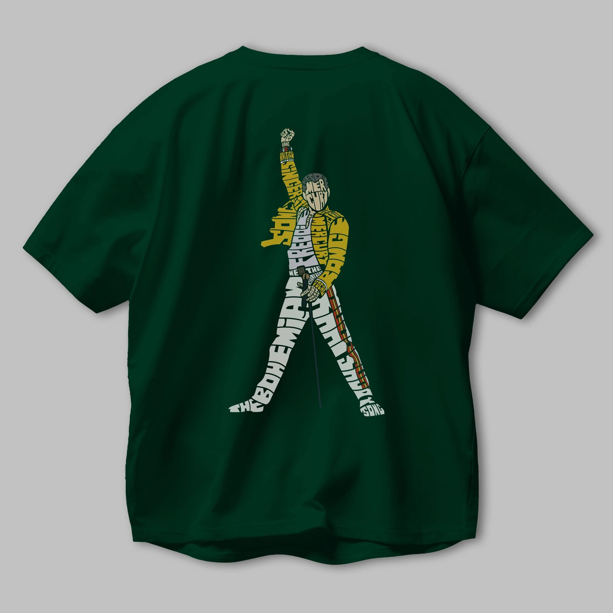 Freddy Mercury Arka Baskılı Oversize t-shirt %100 pamuk Erkek Kadın Unisex