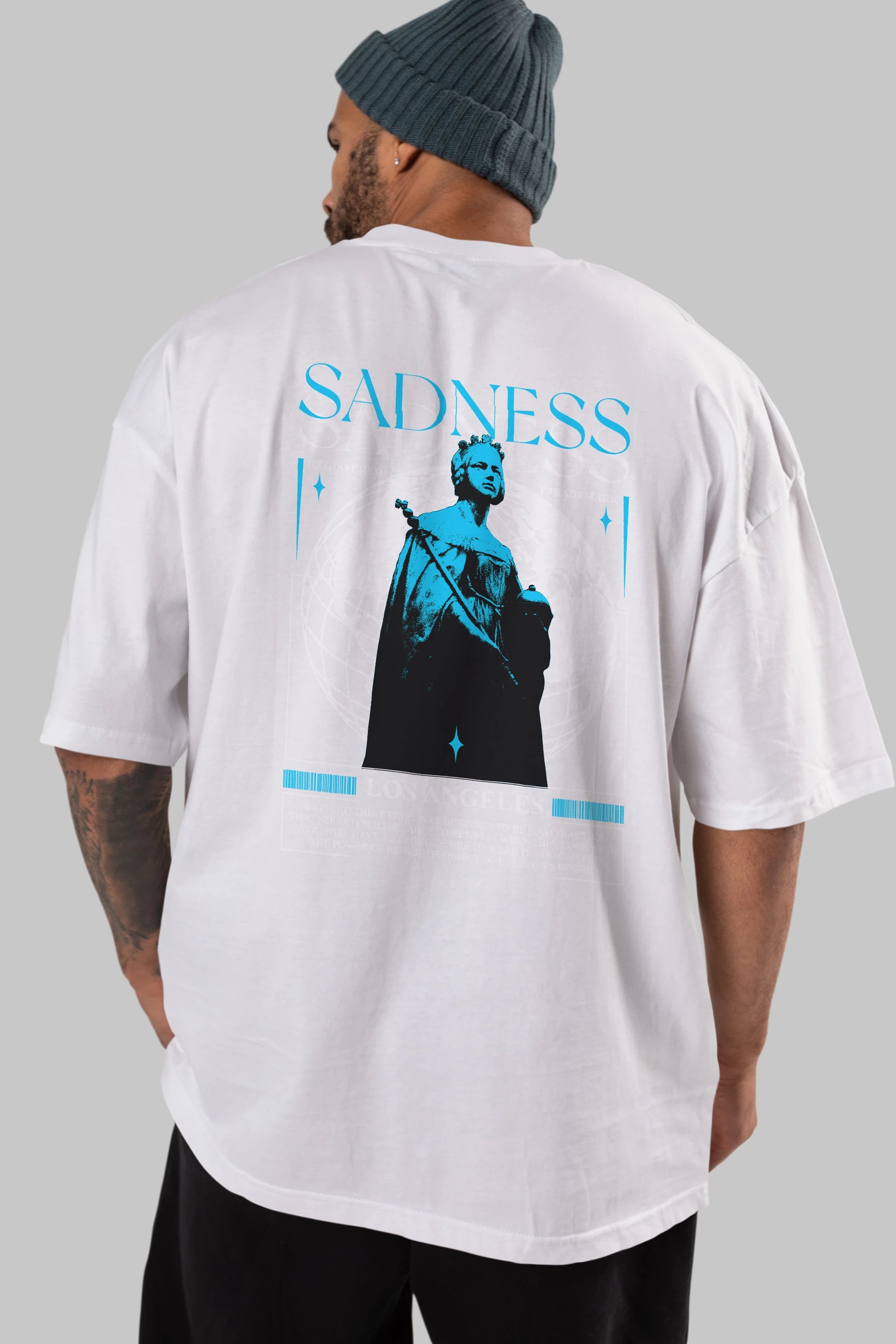 Sadness Los Angeles Arka Baskılı Oversize t-shirt Erkek Kadın Unisex