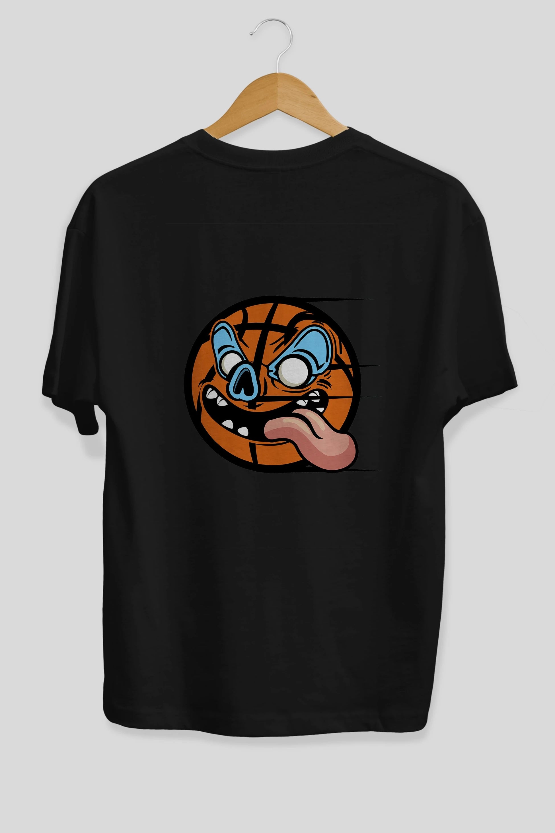 Basketball Arka Baskılı Oversize t-shirt Erkek Kadın Unisex %100 Pamuk tişort