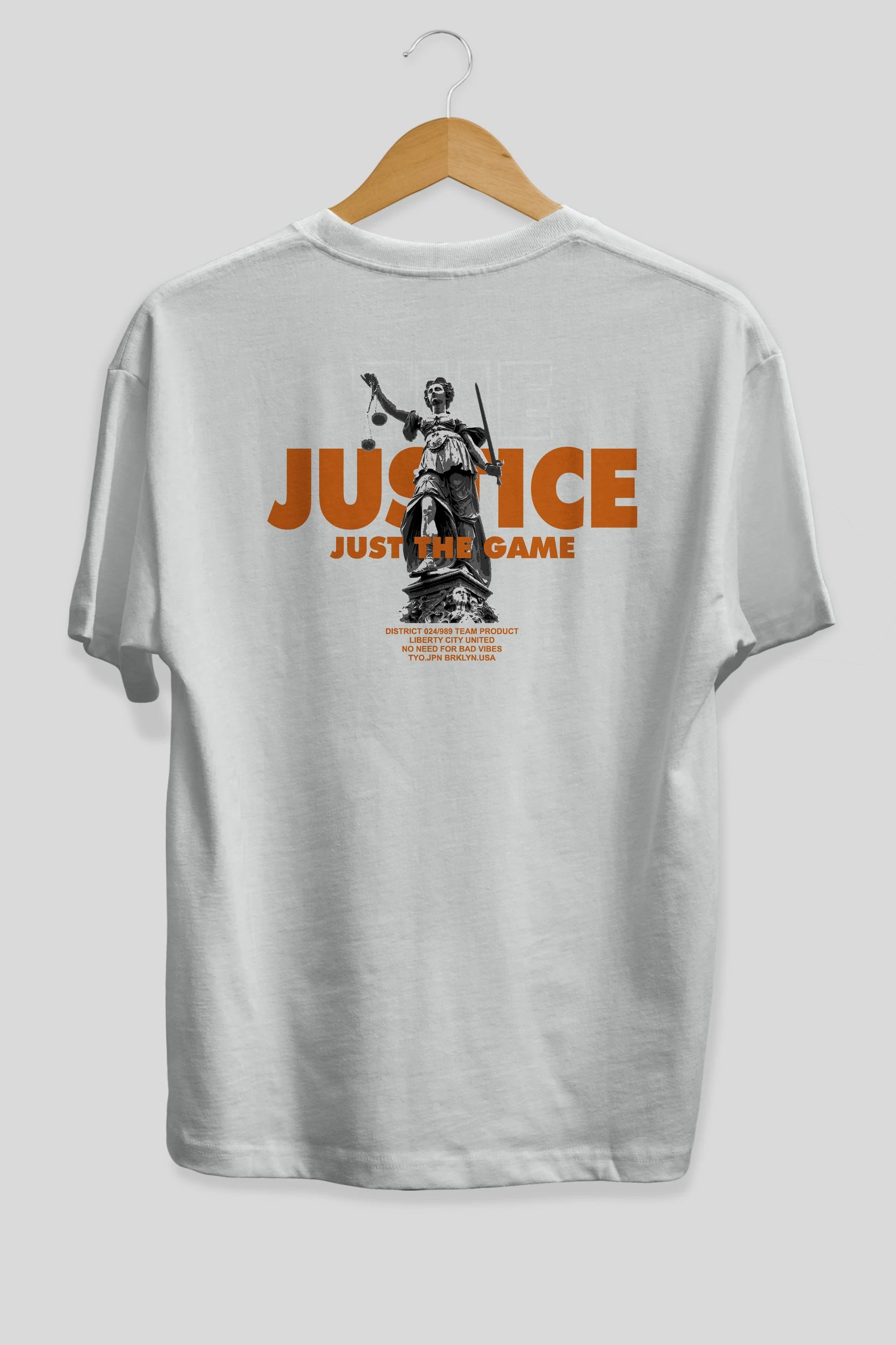 The Justice Arka Baskılı Oversize t-shirt Erkek Kadın Unisex