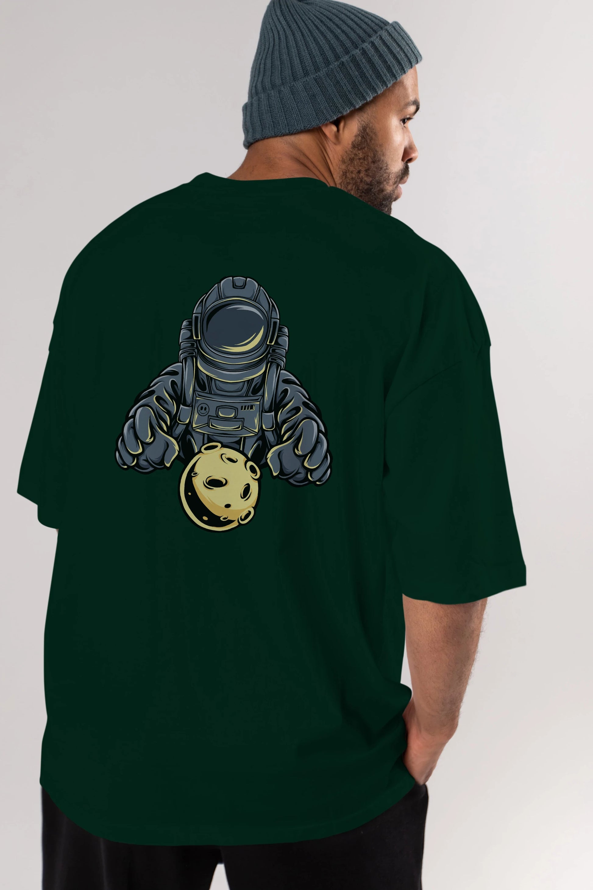 Astromoon tshirt Arka Baskılı Oversize t-shirt Erkek Kadın Unisex