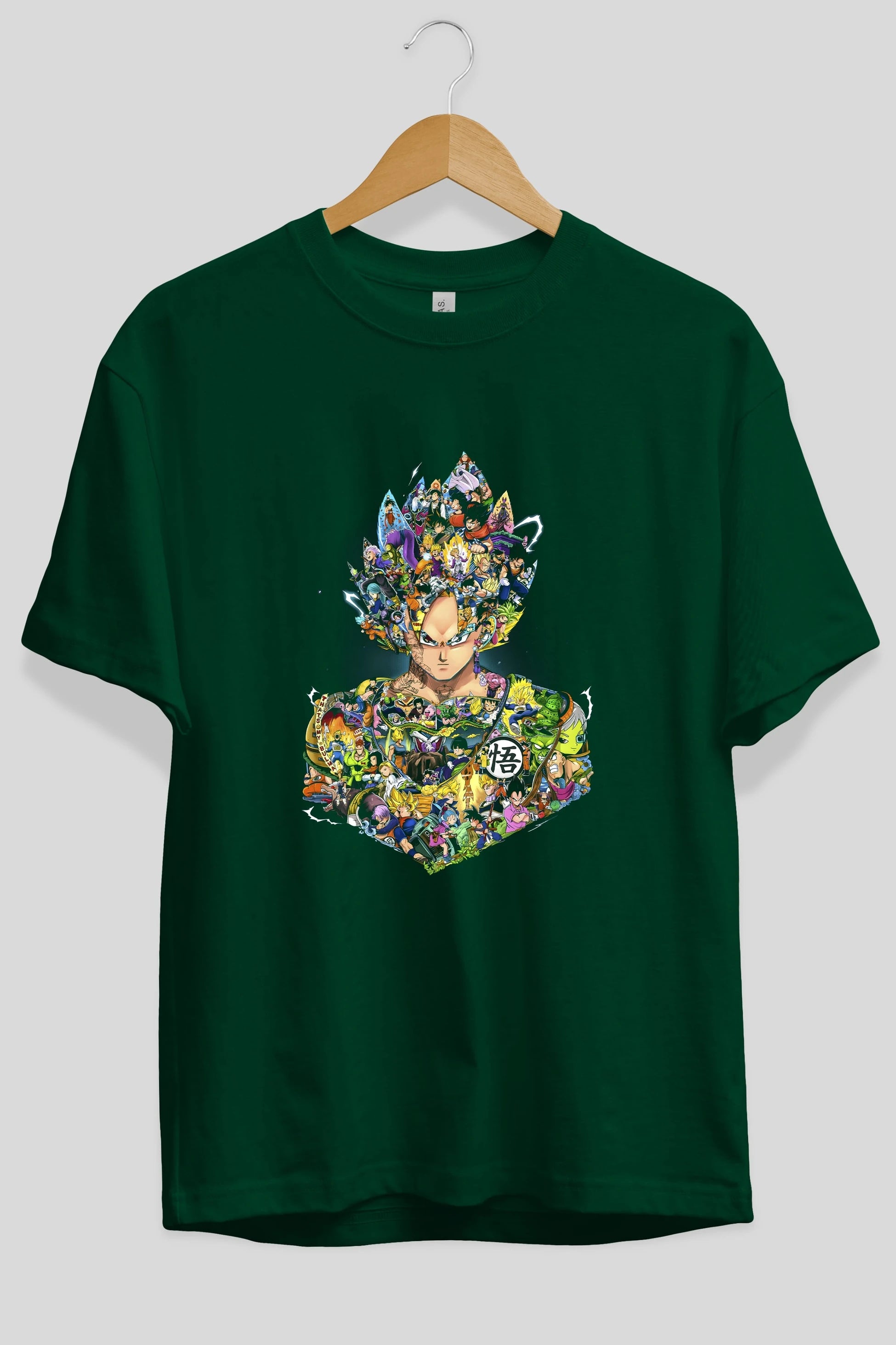 DRAGON BALL ART Anime Ön Baskılı Oversize t-shirt %100 pamuk Erkek Kadın Unisex