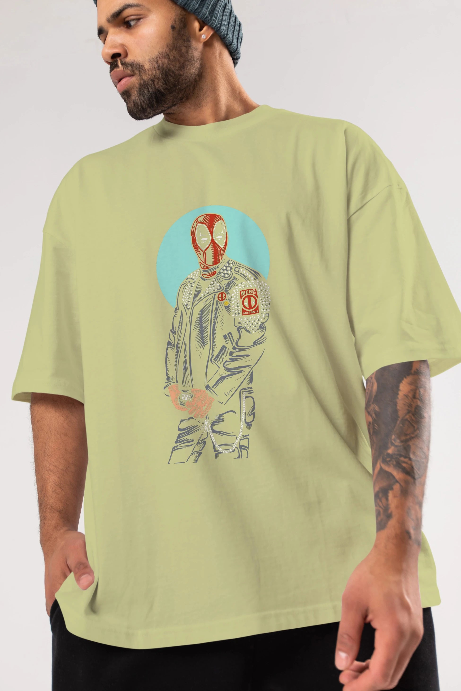 Rebeliion Mercenary Ön Baskılı Oversize t-shirt Erkek Kadın Unisex %100 Pamuk tişort