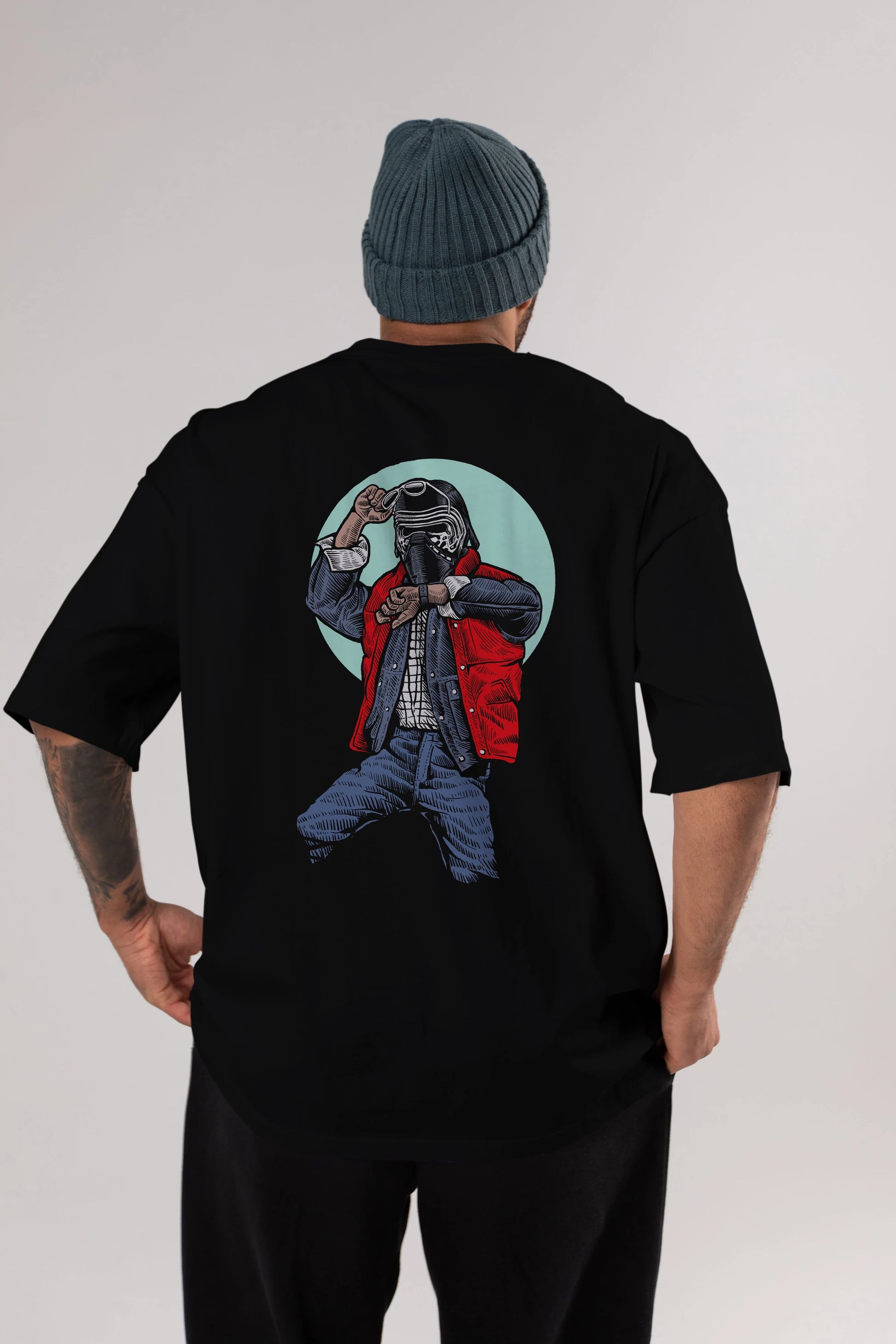 Kylo Mcfly Arka Baskılı Oversize t-shirt Erkek Kadın Unisex %100 Pamuk