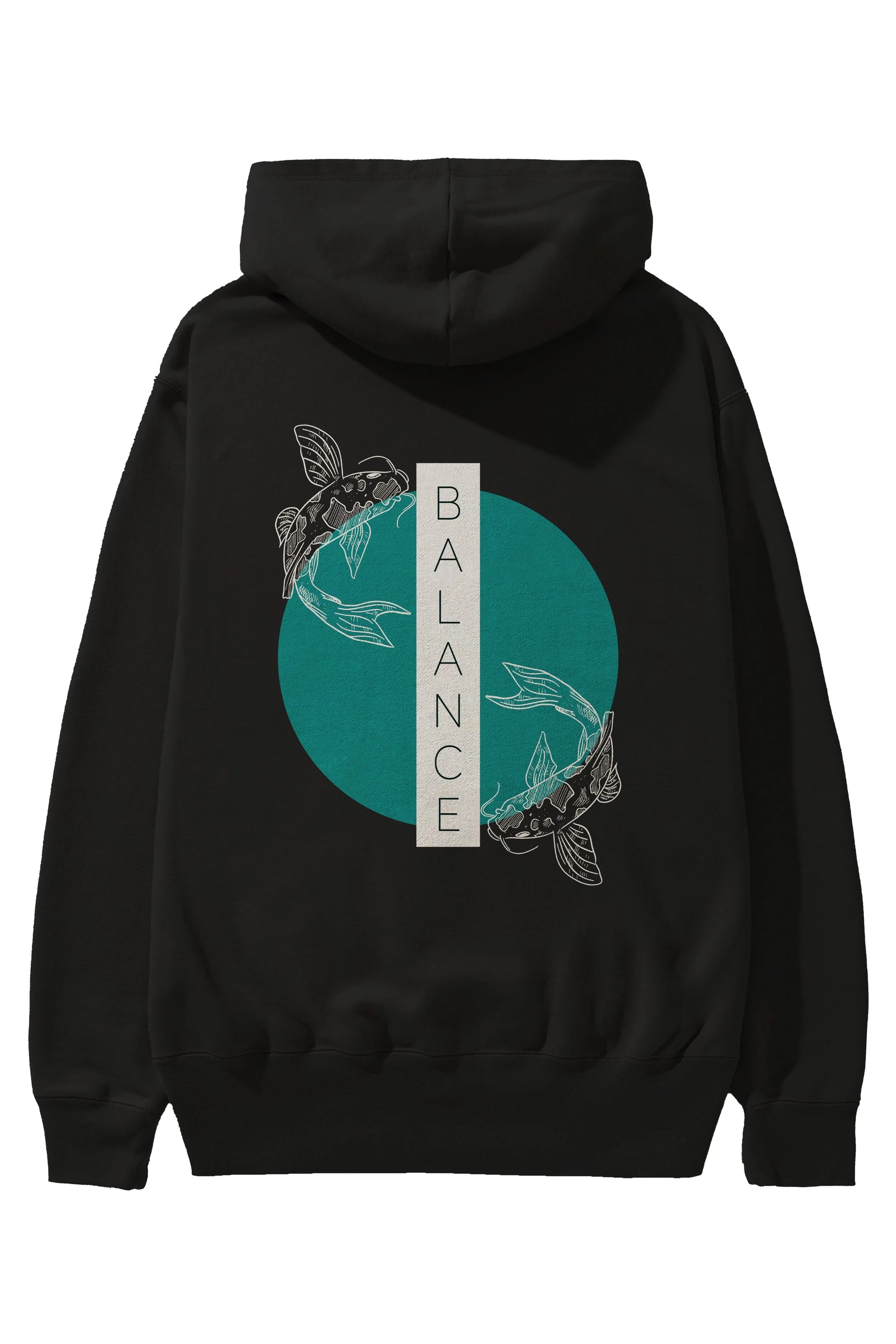 Balance 2 Yazılı Arka Baskılı Oversize Hoodie Kapüşonlu Sweatshirt Erkek Kadın Unisex