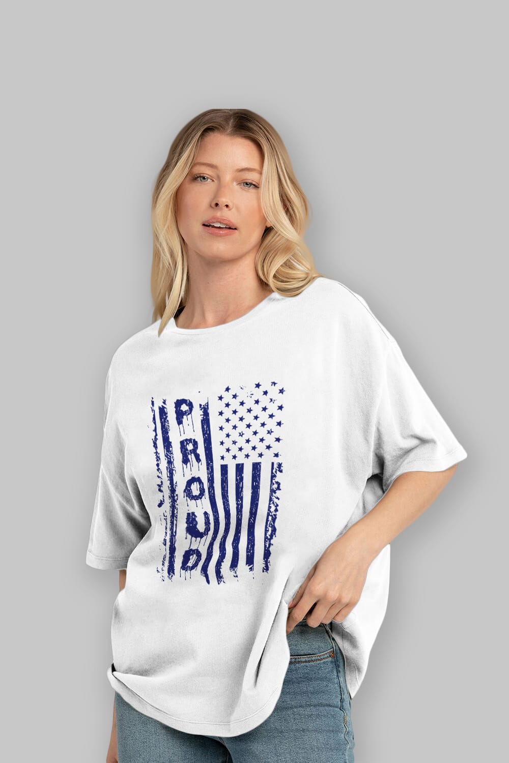 Proud Ön Baskılı Oversize t-shirt Erkek Kadın Unisex