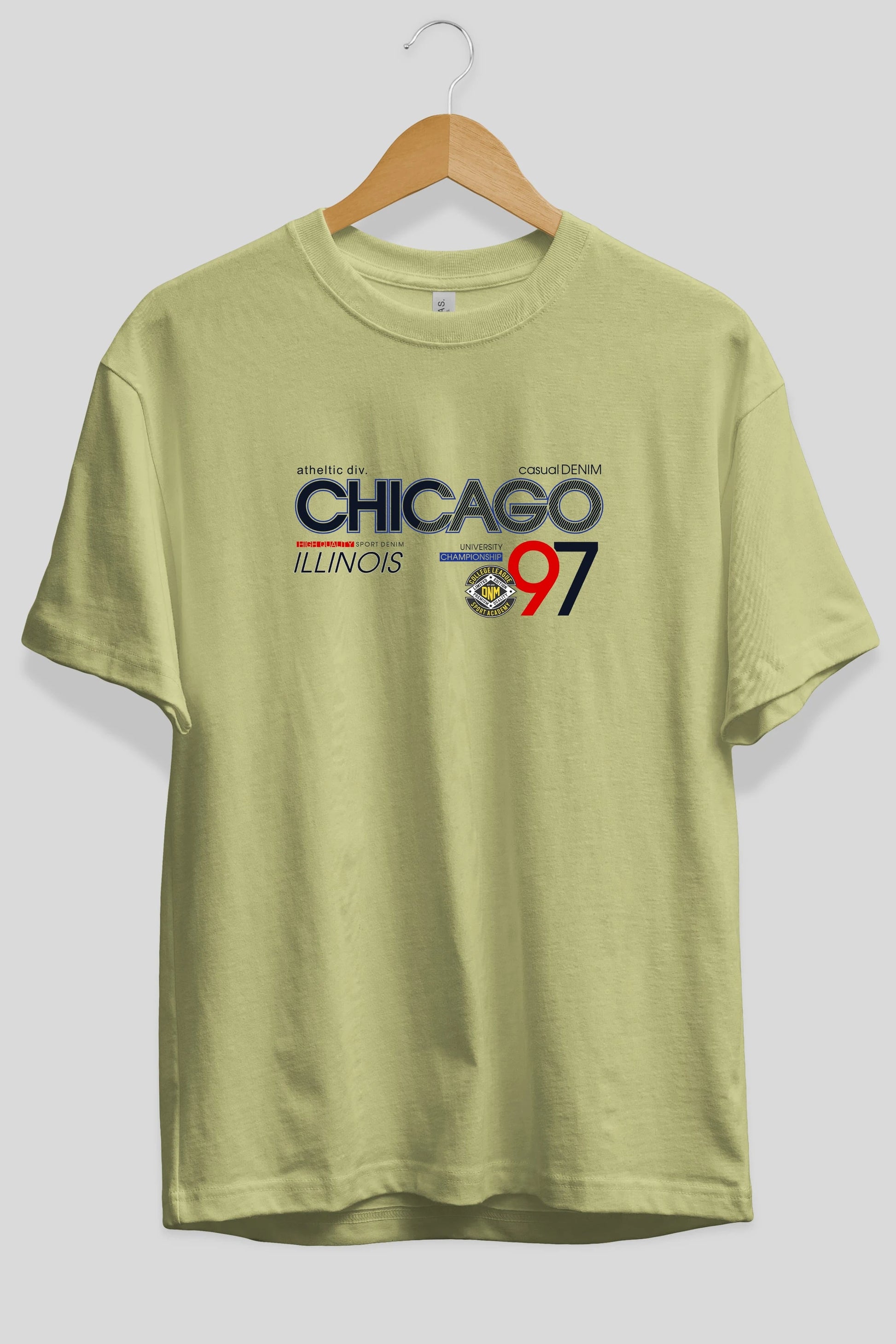 Chicago 97 Ön Baskılı Oversize t-shirt Erkek Kadın Unisex