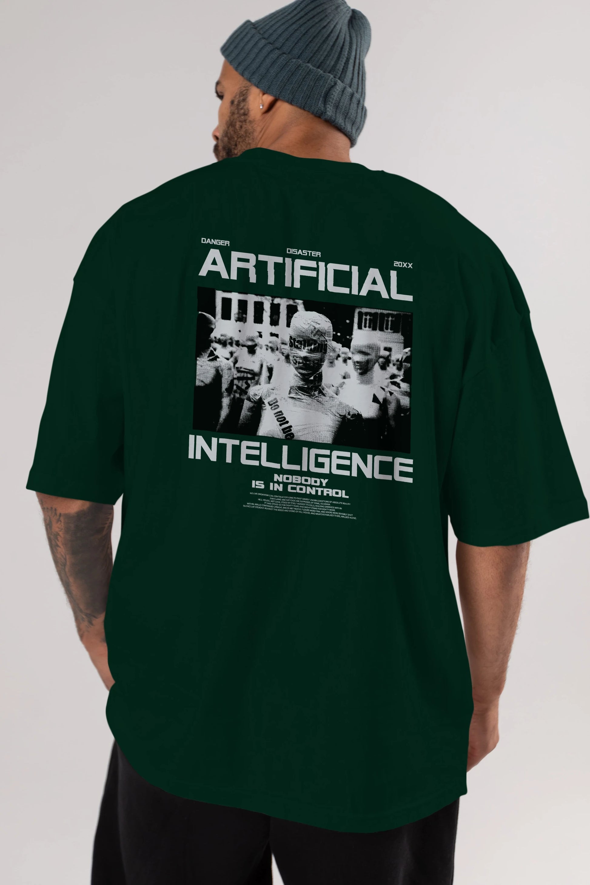 Artificial Intelligence Arka Baskılı Oversize t-shirt Erkek Kadın Unisex