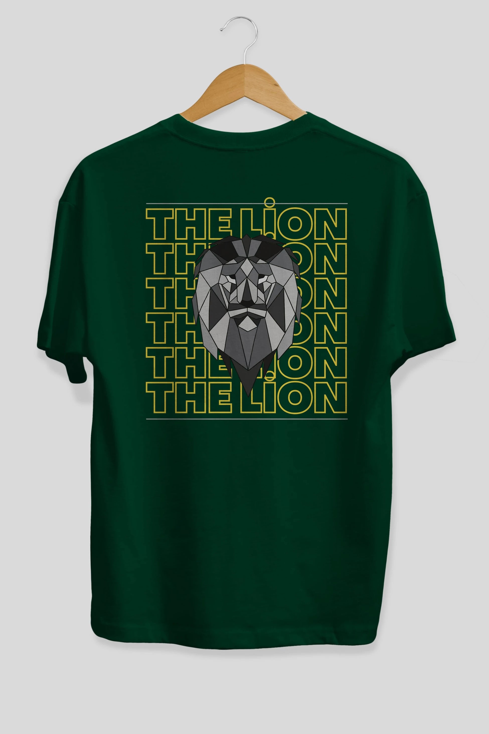 The Lion Yazılı Arka Baskılı Oversize t-shirt Erkek Kadın Unisex